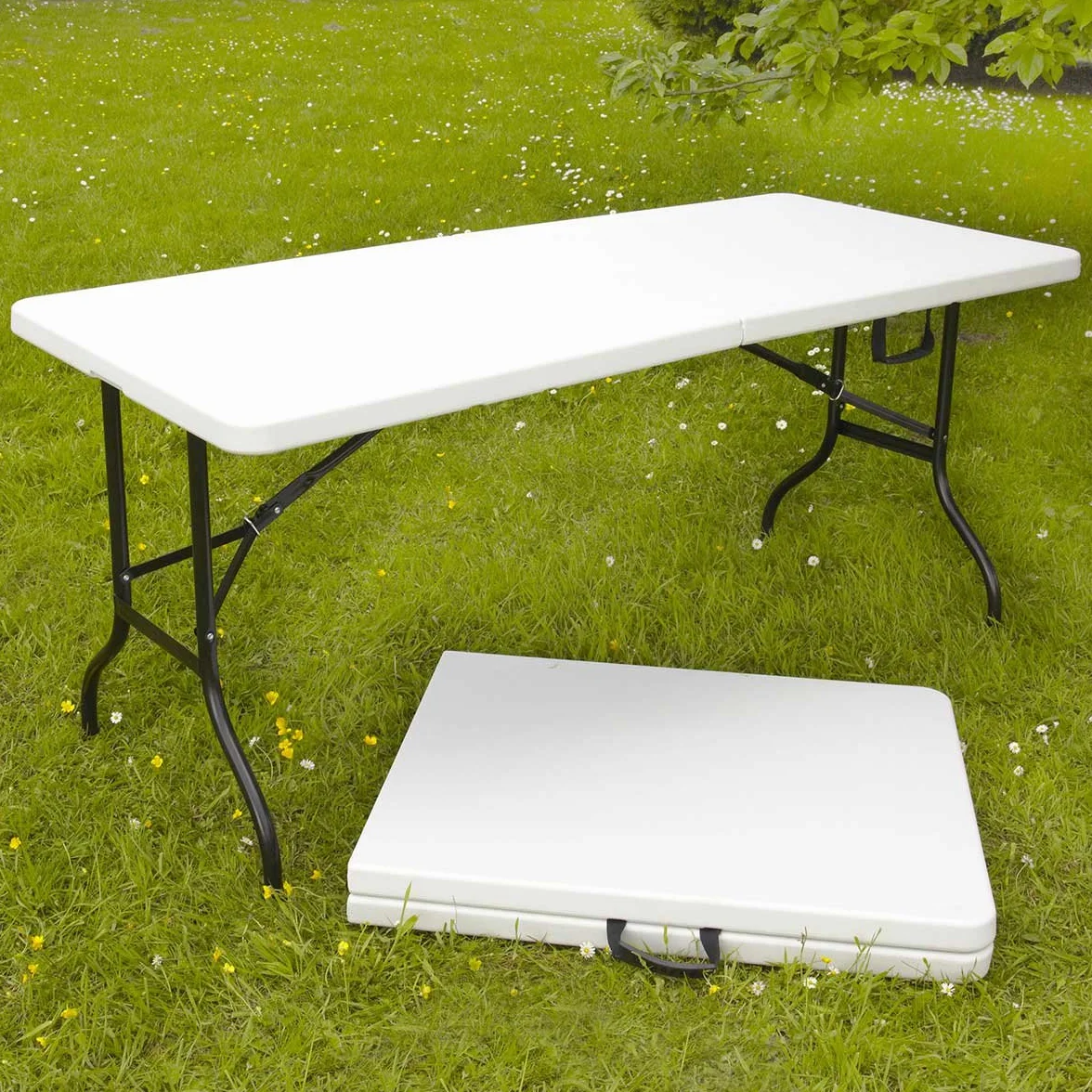 Table Pliante 180 cm Blanche PEHD 8 Places