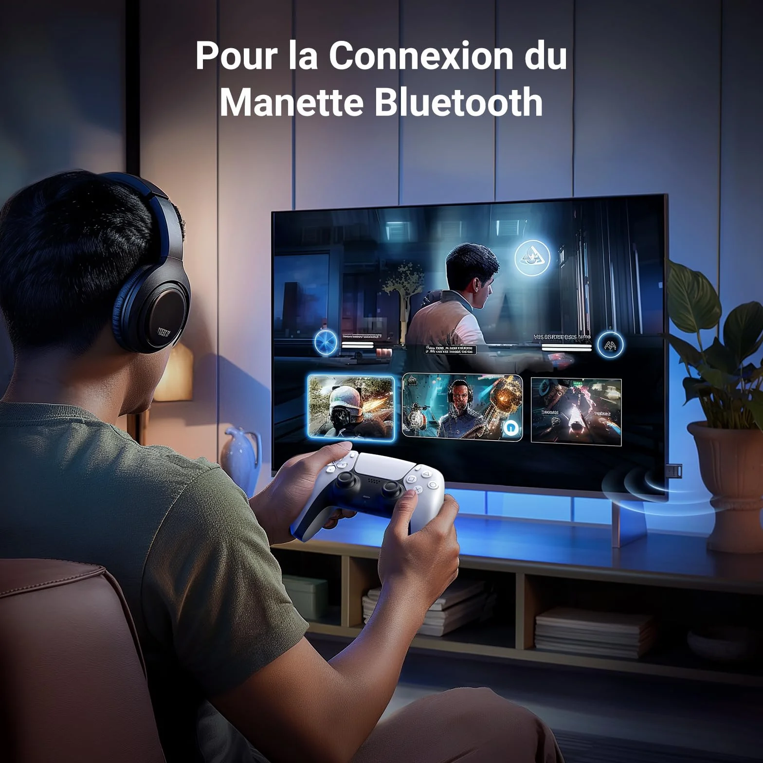 UGREEN Dongle Bluetooth 5.3 USB Clé Faible Latence 20M Portée Windows 11 10 8.1