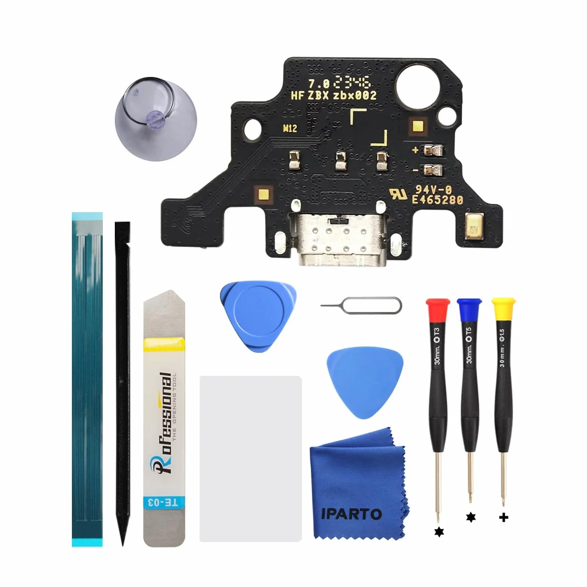 Samsung Galaxy Tab A9+ SM-X210 SM-X215 SM-X216B Port de Charge USB Flex Connecteur de Remplacement avec Outils