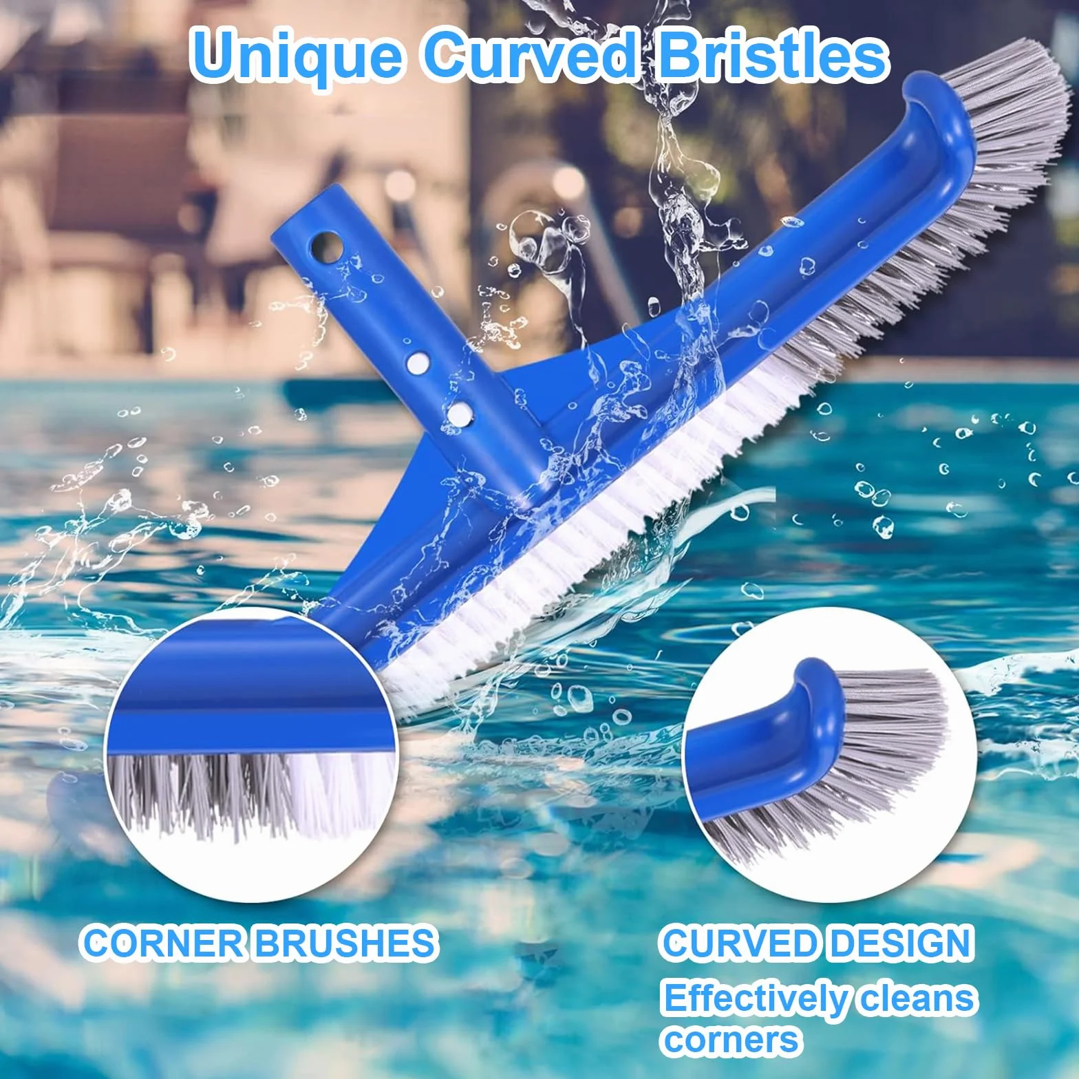 ChengCKJ Brosse de piscine en nylon nettoyage paroi sol