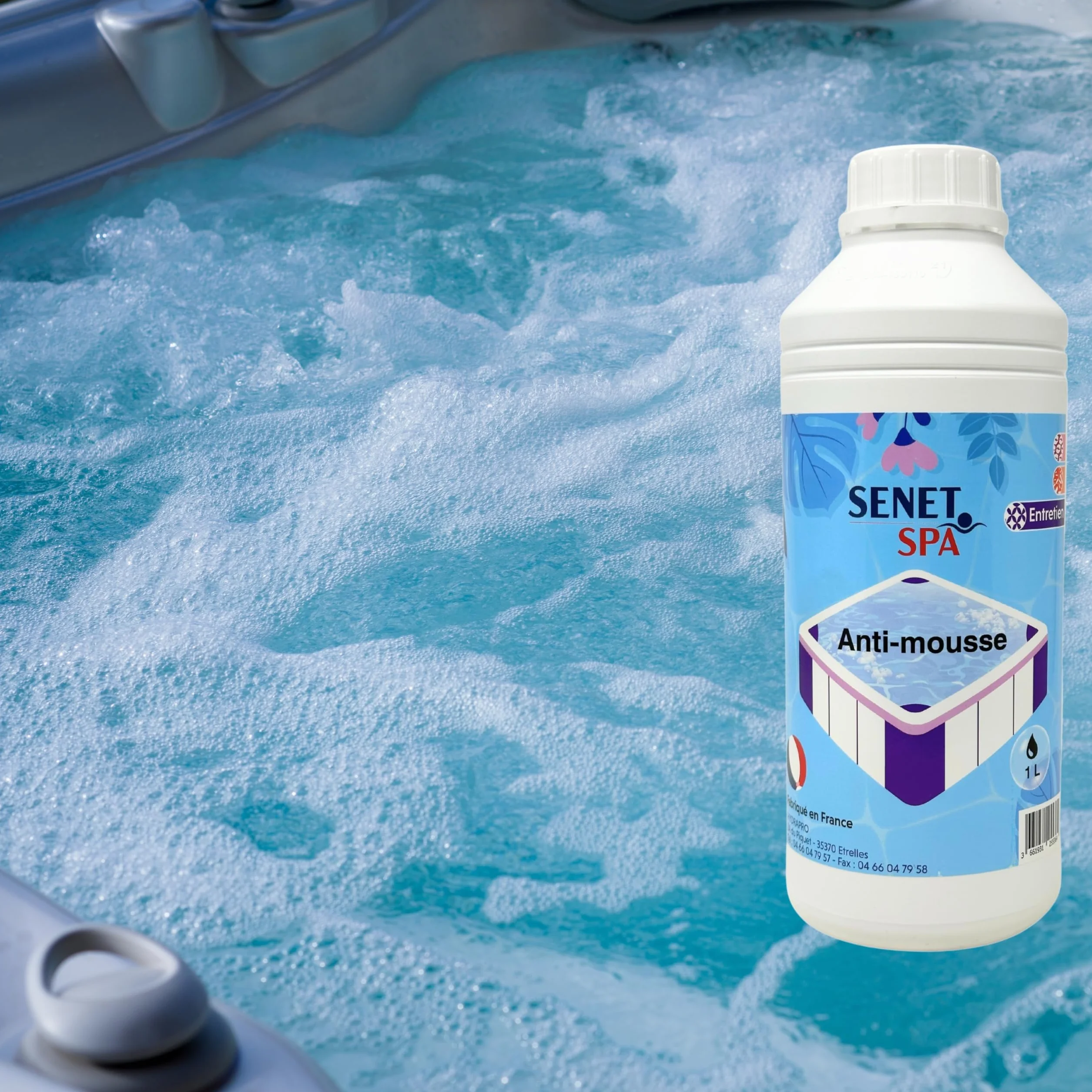 Anti Mousse pour Spa 1L – Élimination Rapide de la Mousse – Fabriqué en France