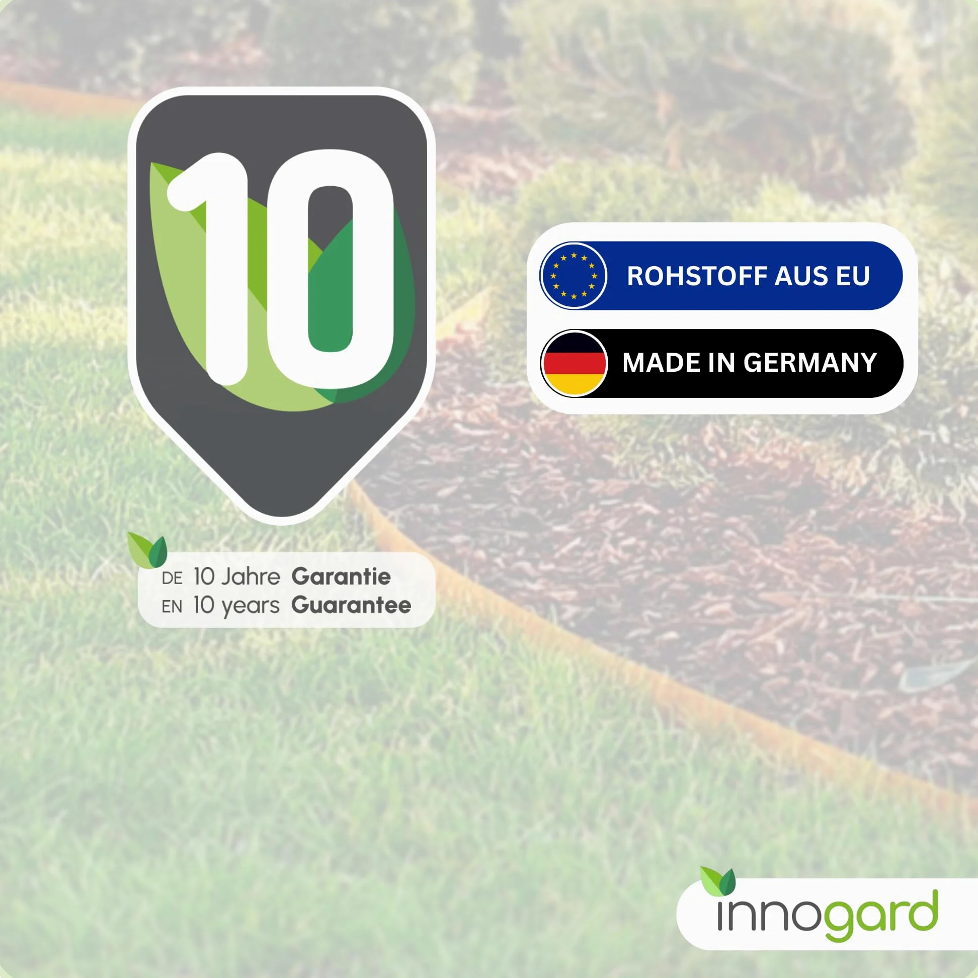 innogard Anneau d'arbre rond Ø 155 cm en acier Corten Hauteur 24 cm – Bordure d'arbre et bordure de pelouse en métal aspect rouille – Bordure de parterre ronde pour jardin – Anneau de plantation
