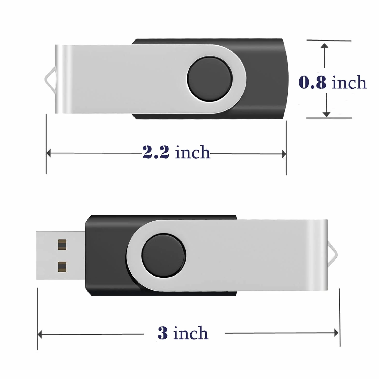 EASTBULL Clé USB 2.0 16 Go Pivotant Lot de 20