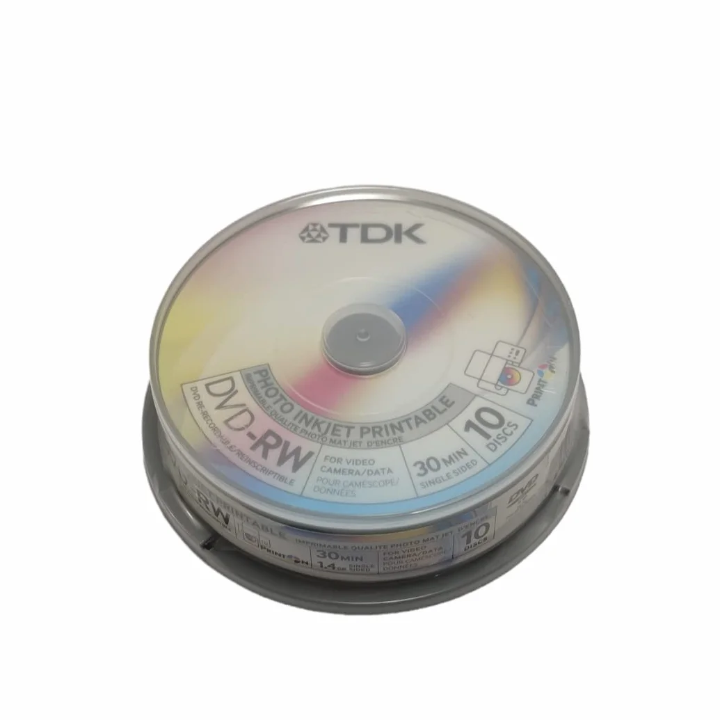 TDK DVD-RW 8cm 1.4Go 2x imprimable 10 pièces
