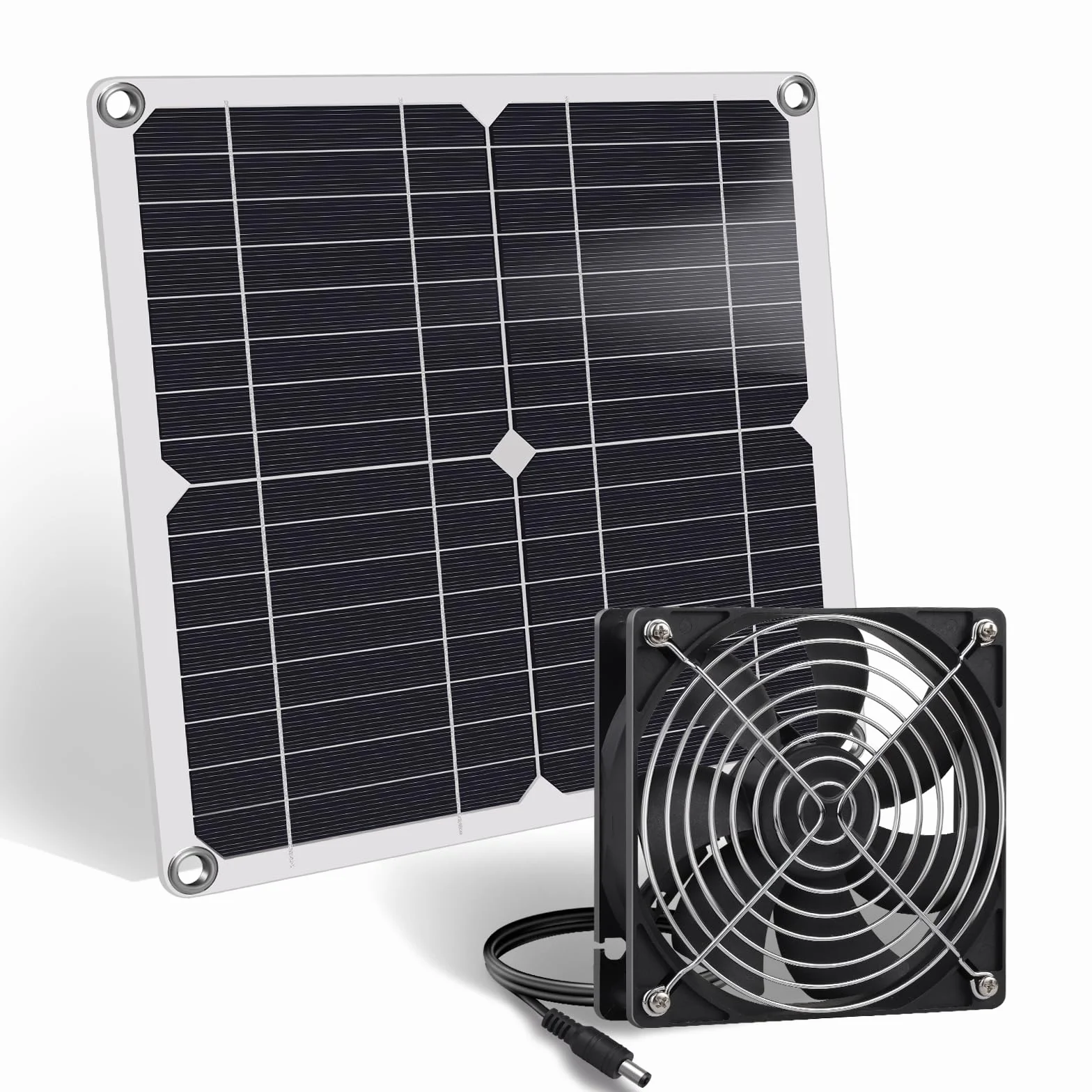 Ventilateur solaire 12W Panneau solaire robuste DC pour poulailler serre remise