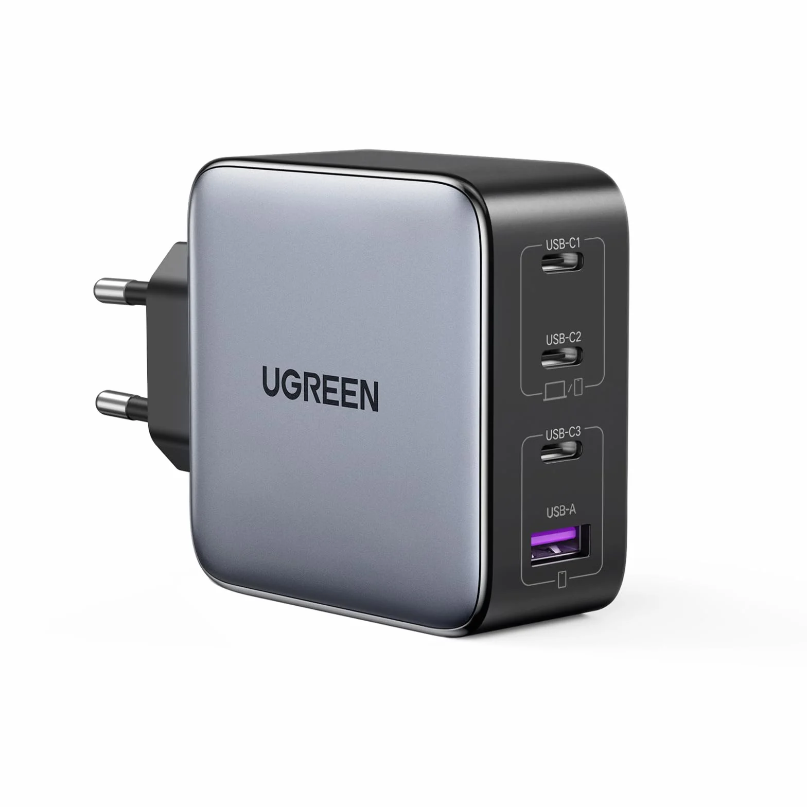 UGREEN Nexode 100W Chargeur USB C Rapide 4 Ports GaN Tech Compatible iPhone 17 Pro Max Air 16 15 14 13 12 Galaxy PPS 60W S26 S25 S24 Pixel 10 9 iPad MacBook