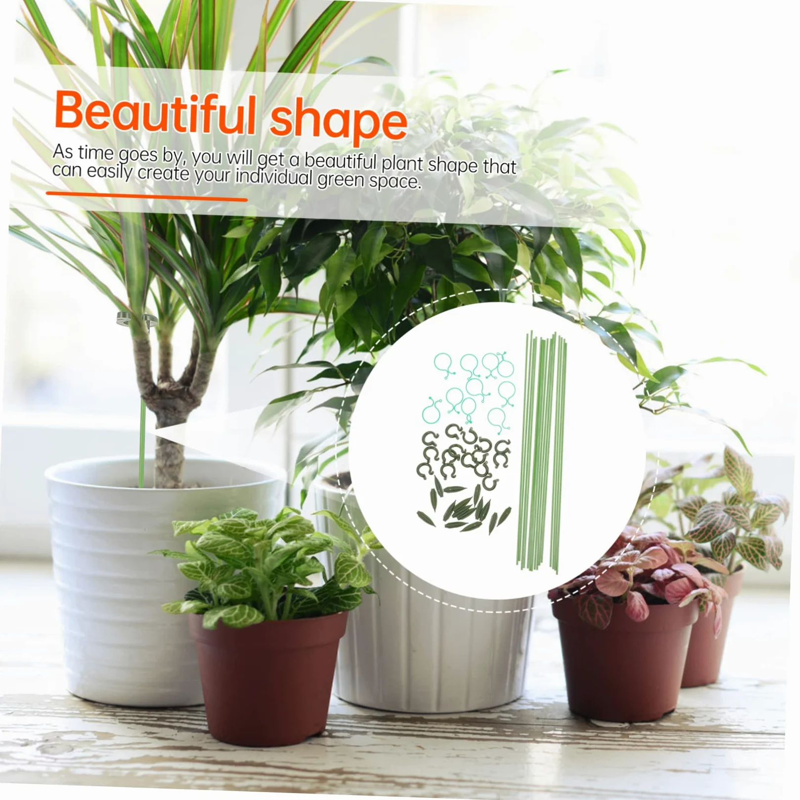 Kisangel 3ensembles Support De Plantes Réutilisable Lot de Tuteurs Et Attaches pour Plantes Grimpantes pour Aménagement De Jardins Et Résistant Aux Intempéries Et Vent