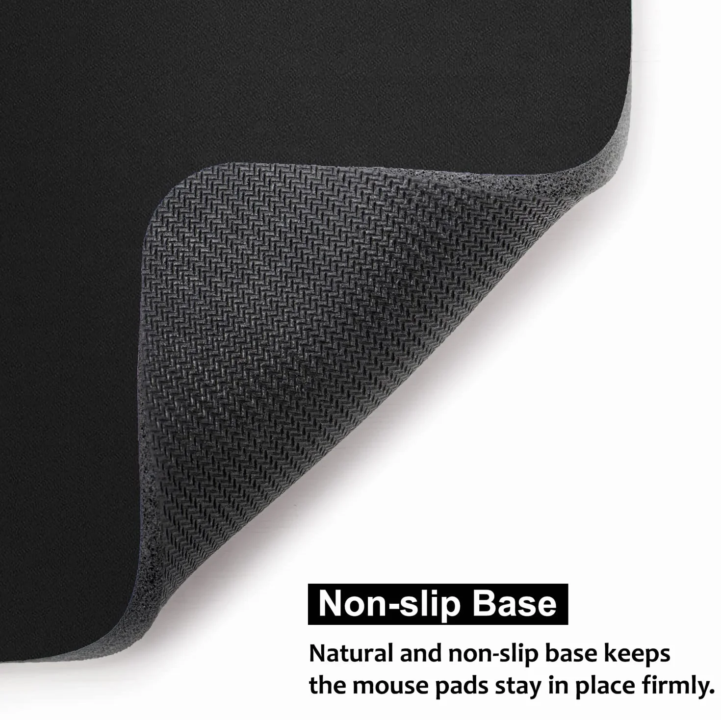 Audimi Tapis de Souris 15 x 20 cm Ultra épais pour Ordinateur Portable Lavable Noir