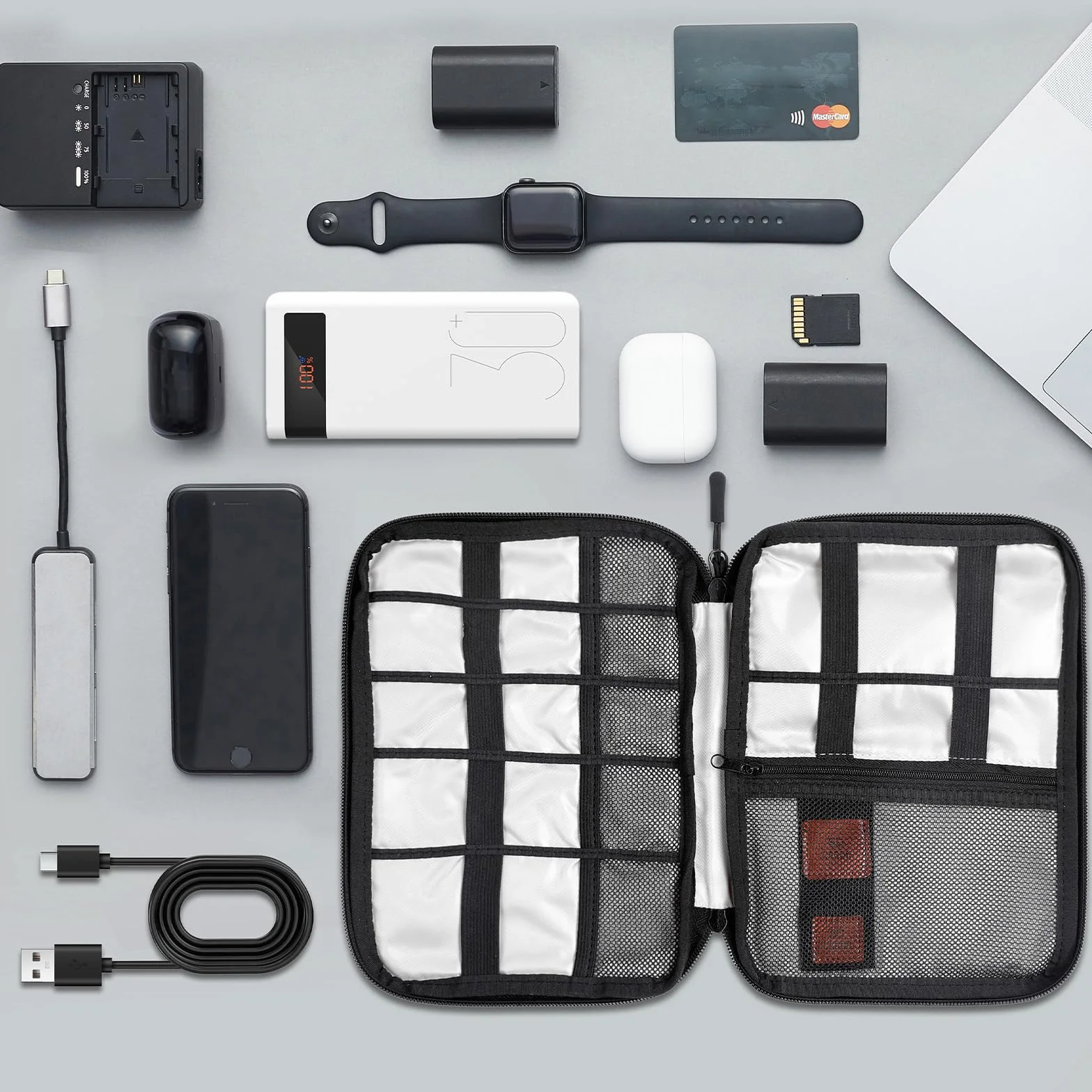 Cozary Sac de Rangement de Câbles, Organisateur d'Accessoires Électroniques pour Voyage