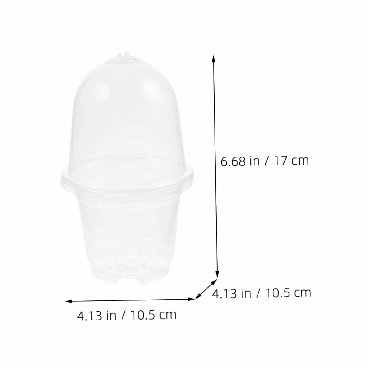 TOYANDONA Lot de 10 Sets de Petits Pots de Fleurs avec Couvercle Trous de Drainage Ajustement Température Humidité Jardinage Intérieur Extérieur