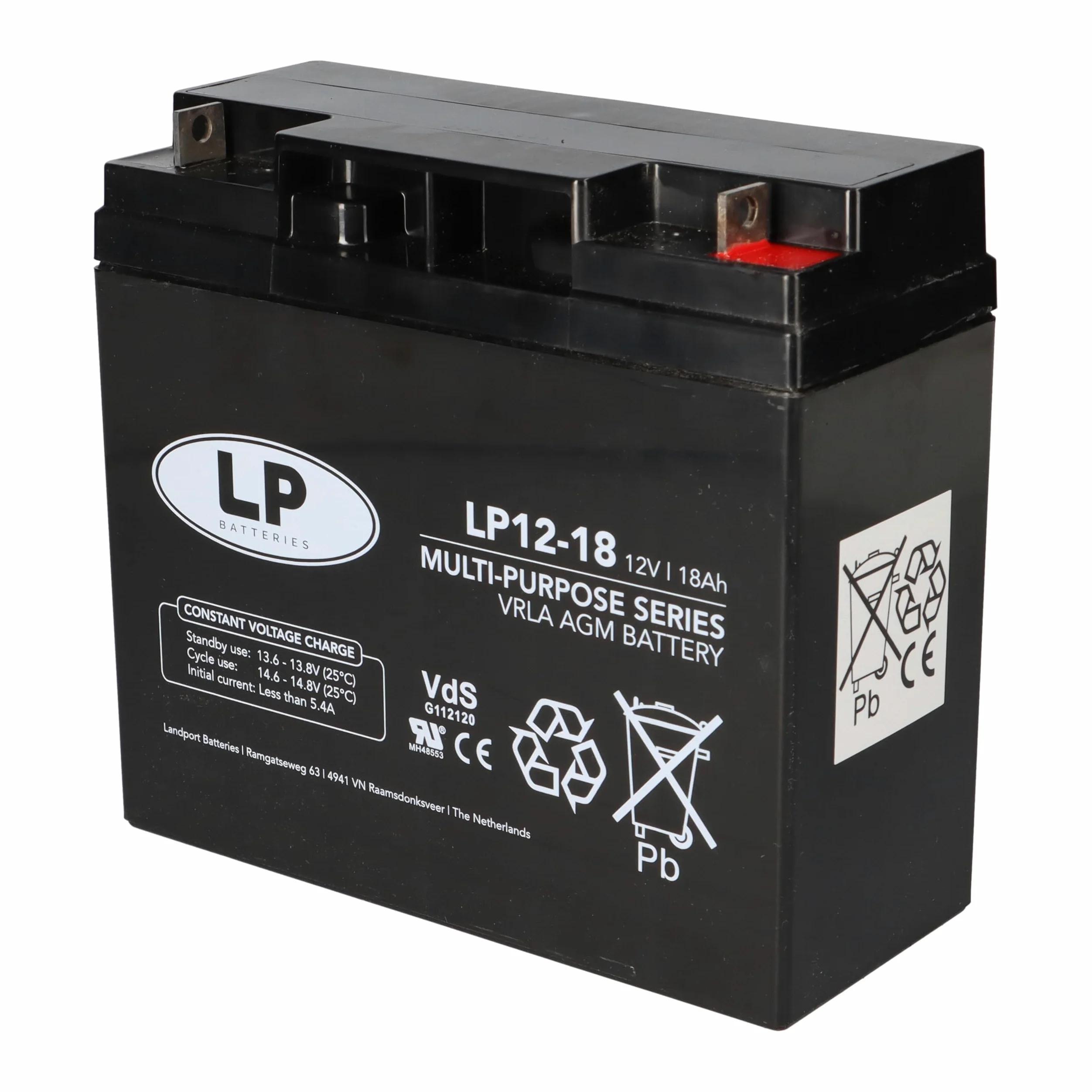 Batterie 18 Ah, 12 V AGM, batterie au plomb, résistante aux cycles, convient pour tondeuse à gazon, tracteur à gazon, tondeuse autoportée, bateau, scooter 17 Ah 19 Ah 20 Ah 22 Ah 23 Ah