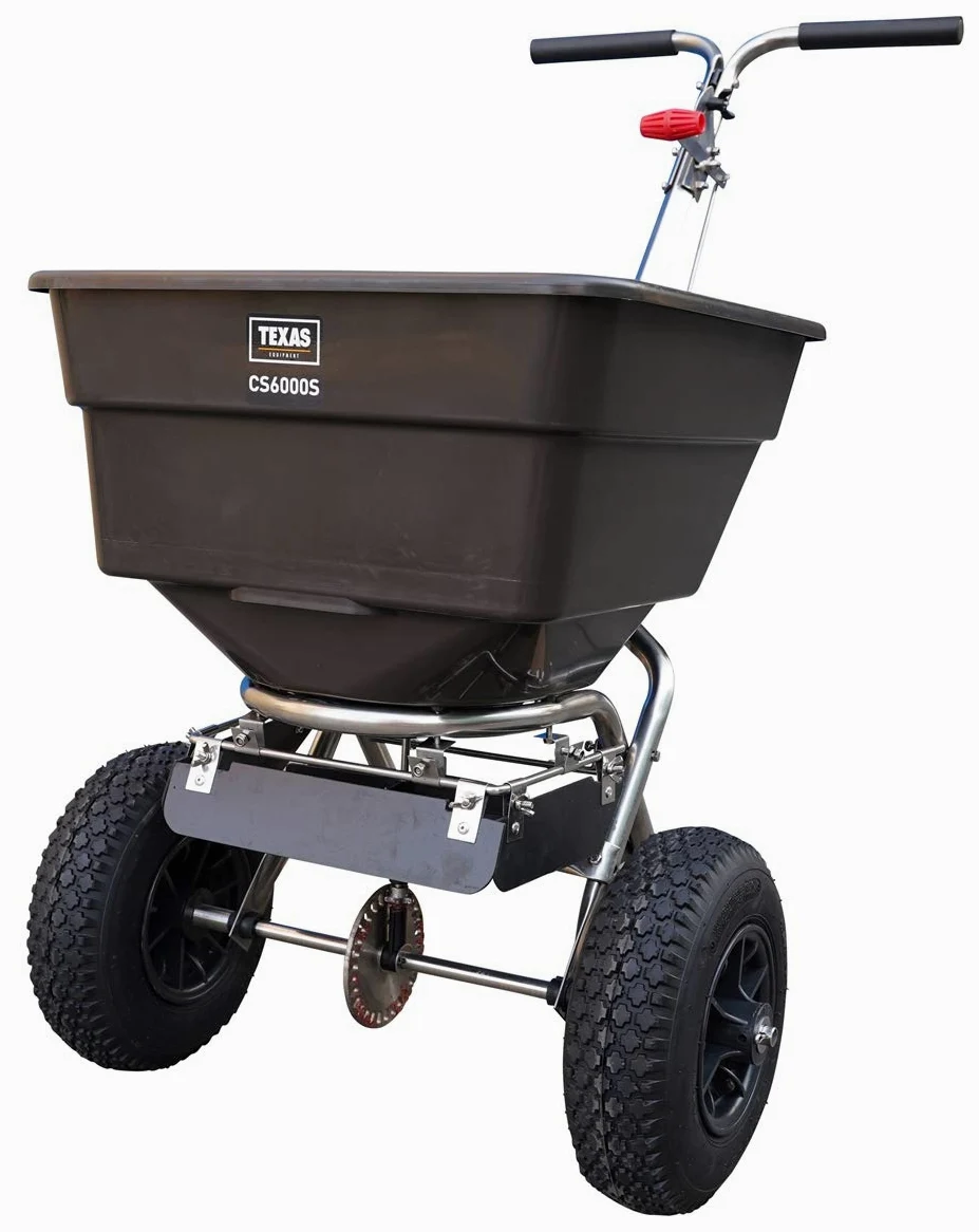 TEXAS Semoir épandeur bac 58 litres Projection 3m CS6000S