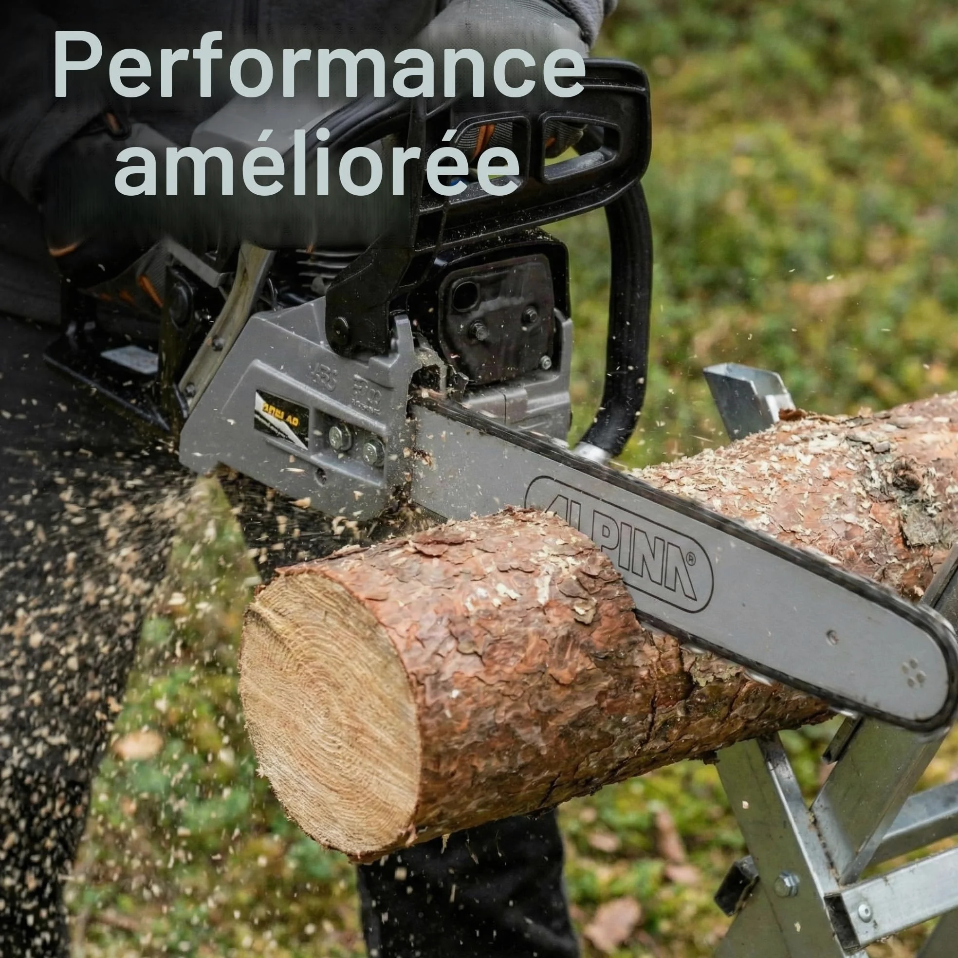 ALPINA Tronçonneuse ACS 46 (18"), moteur à essence 45cm³ (1,8kW), guide-chaîne 45cm