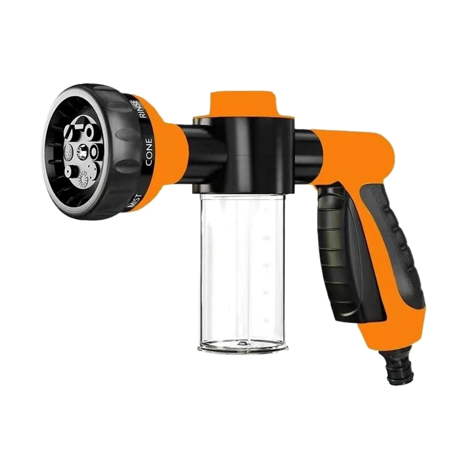Pistolet d'arrosage avec embout multi-jets, Lance à mousse automatique Portable, eau haute pression, buse de qualité 3, 8 Modes pulvérisation, multicolore(Yellow)
