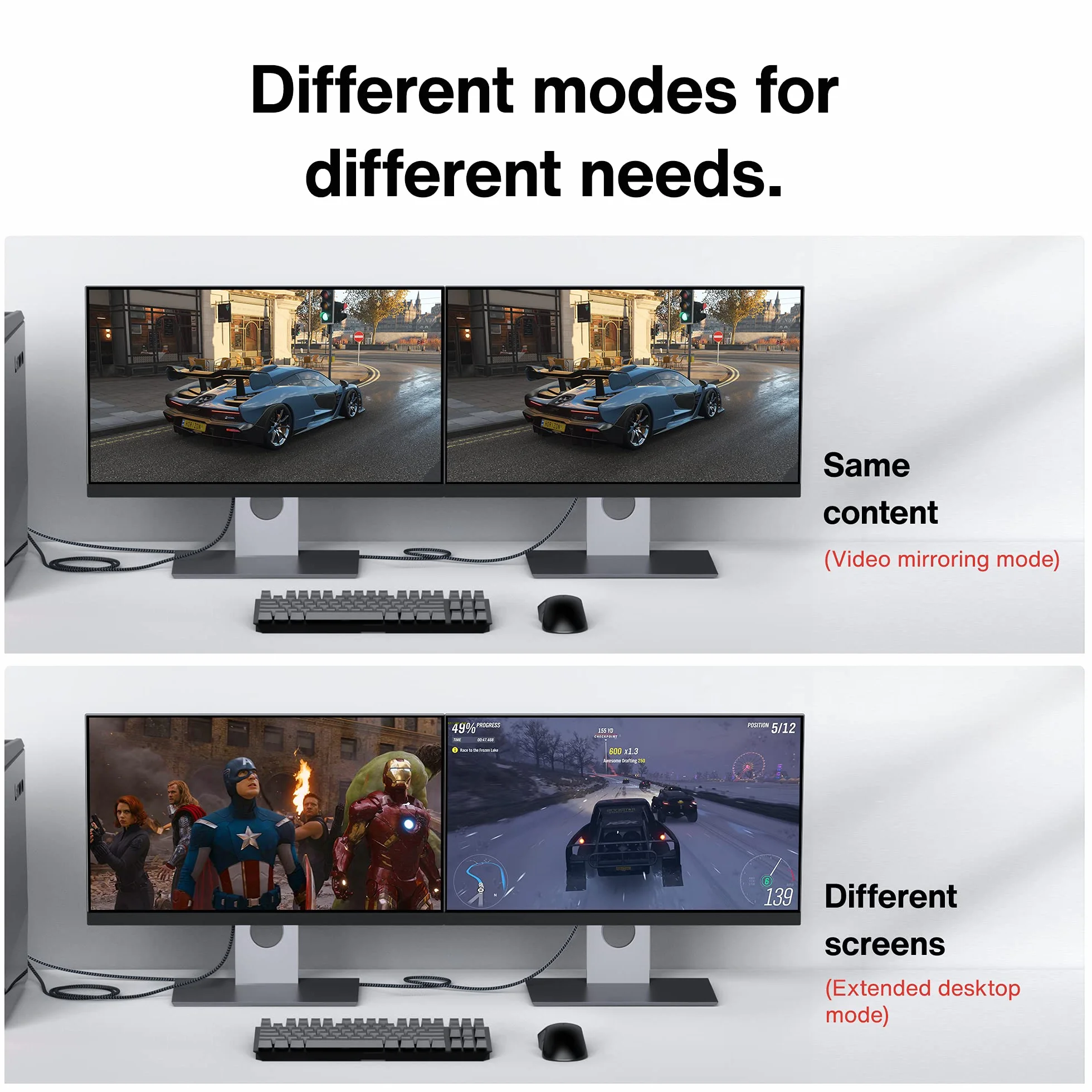IVANKY Câble DisplayPort 2m 144Hz 4K@60Hz 2K@165Hz VESA FreeSync G-Sync