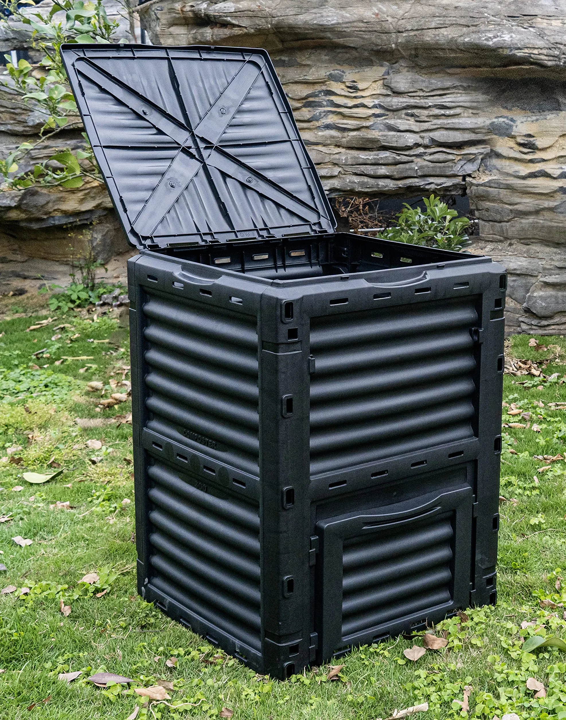 Linea Garden Friend C1933431 Composter 300 l en polypropylène résistant aux intempéries, Vert