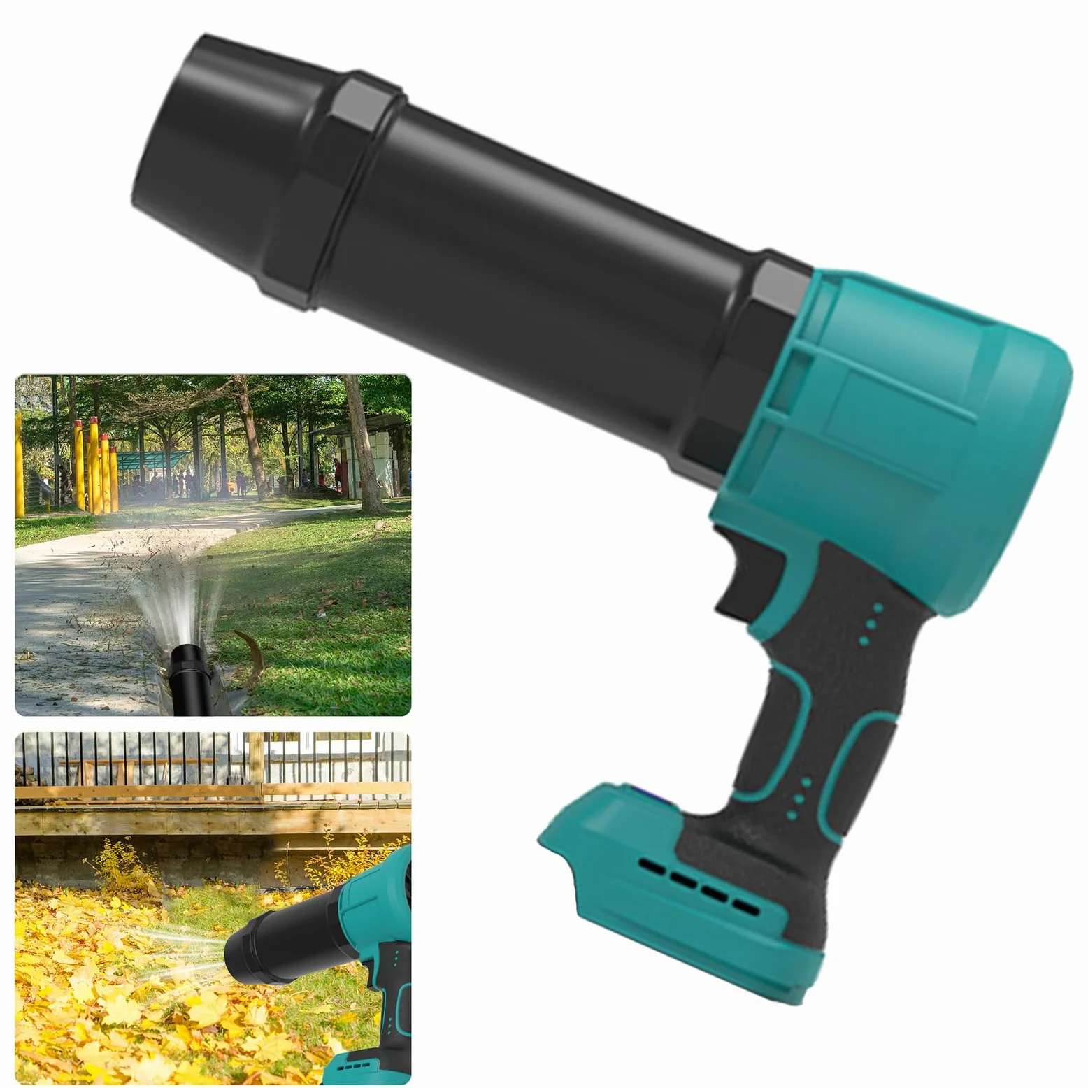 Souffleur à batterie rechargeable 700 g - Moteur de poussée ergonomique pour les coins étroits et les grandes surfaces - Souffleur de nettoyage de jardin sans fil