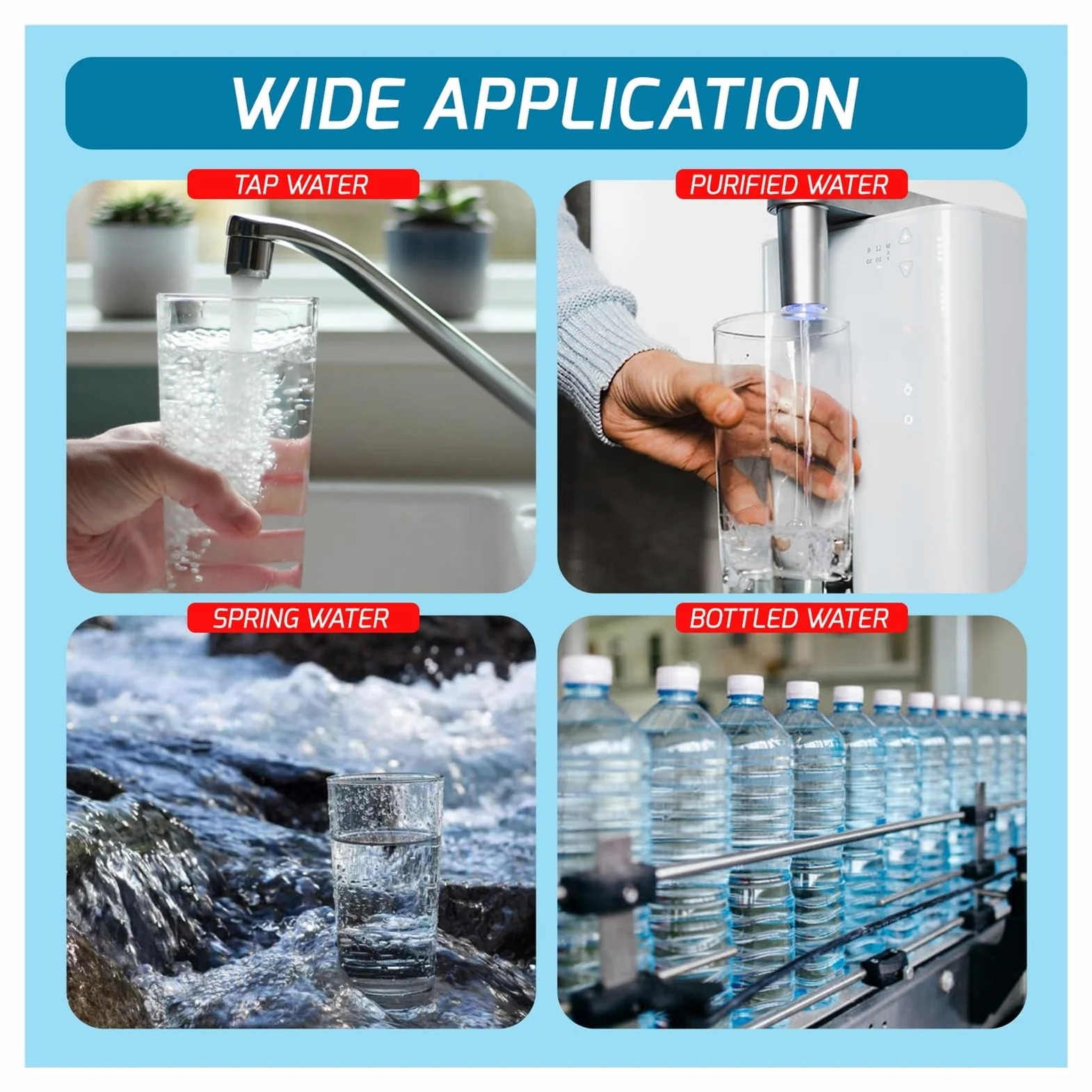 Testeur numérique de qualité de l'eau, 6 en 1, TDS, TOC, UV275, EC, DCO