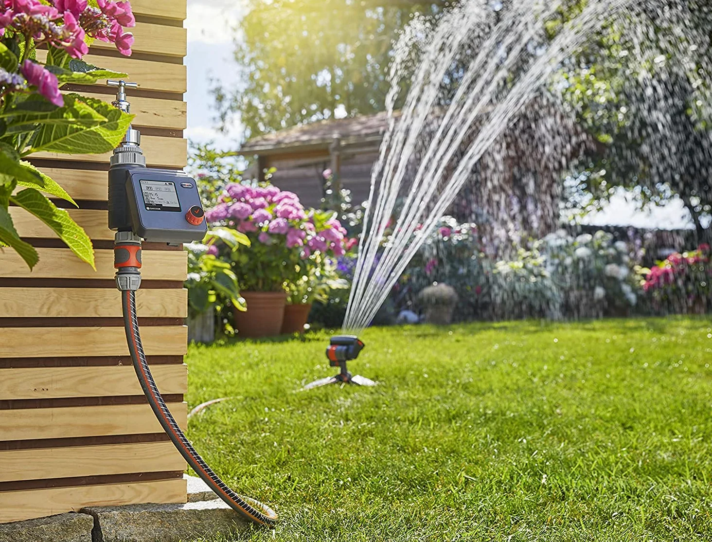Gardena Programmateur d'Arrosage Selectcontrol : Commande d'Arrosage Automatique, 5 Options de Programmation, Fonctionnement sur Pile, Compatible avec tous les Systèmes d'Arrosage Gardena (1885-20)
