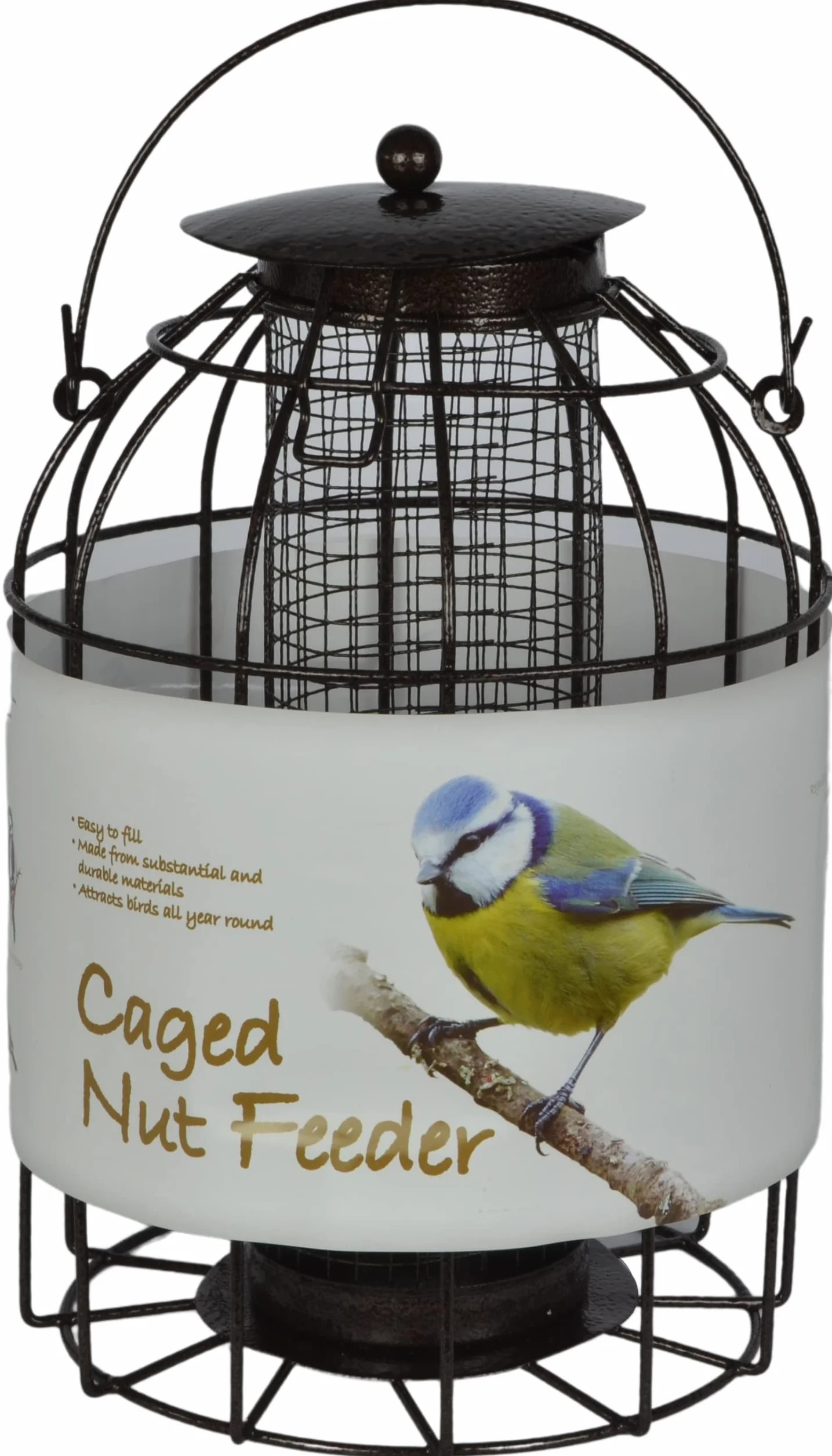 Mangeoire pour Oiseaux Sauvages Green Jem en Forme de Dôme Anti-Écureuils et Grands Oiseaux