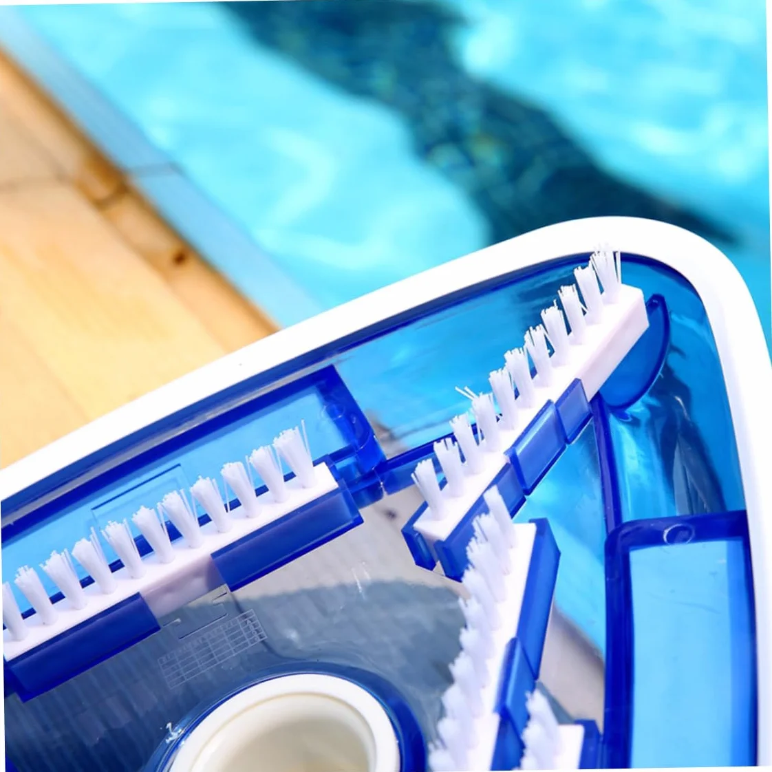 Aspirateur Balai Piscine Brosse Aspirante Triangulaire Transparent avec Interface Rotative