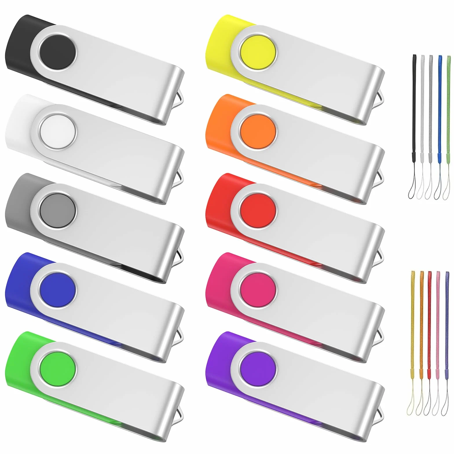 ABLAZE Clé USB 2.0 16 Go Lot de 10 Pivotant