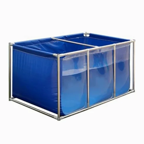 Bassin à koï en Acier PVC Robuste - Réservoir paysager de Type C avec vanne de vidange, adapté aux Aquariums, aux aménagements de Jardin et aux Jeux d'eau extérieurs.