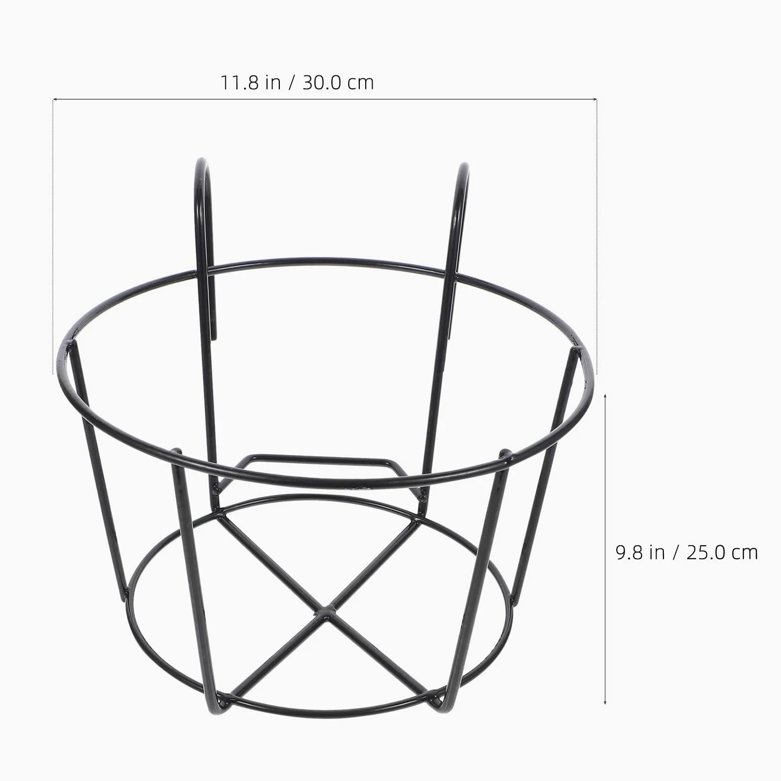 BESPORTBLE Lot de 2 Supports de Pot de Fleurs - Vase à Plantes - Crochets Suspendus pour Plantes - Panier à Fleurs en métal - pour clôture - Support Mural