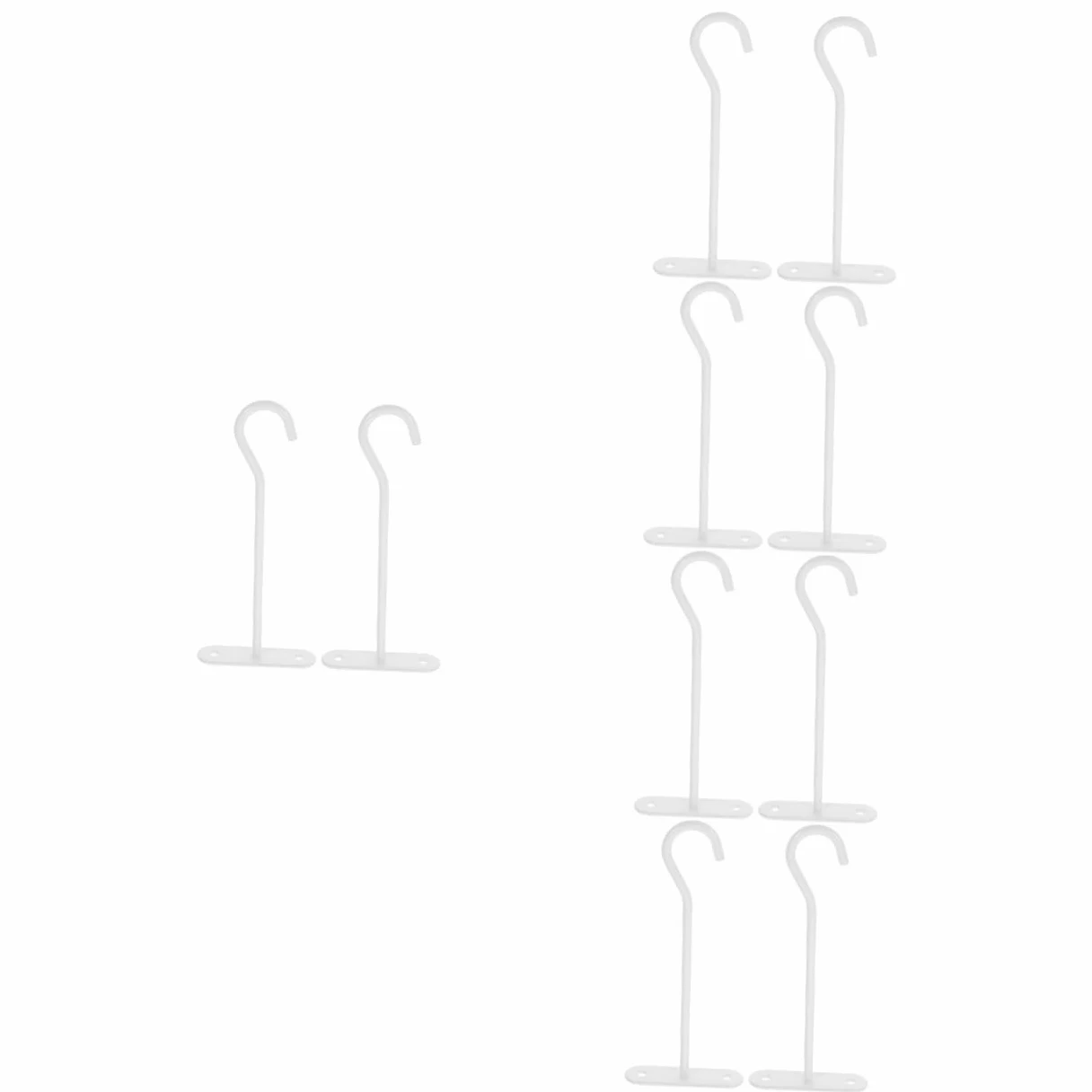 ibasenice 10 Ensembles Crochet pour Plante en Pot Cintres pour Plantes en Plein Air Crochets à Plantes pour Paniers Suspendus Crochets Extérieurs pour Plantes Suspendues Blanche Le Fer