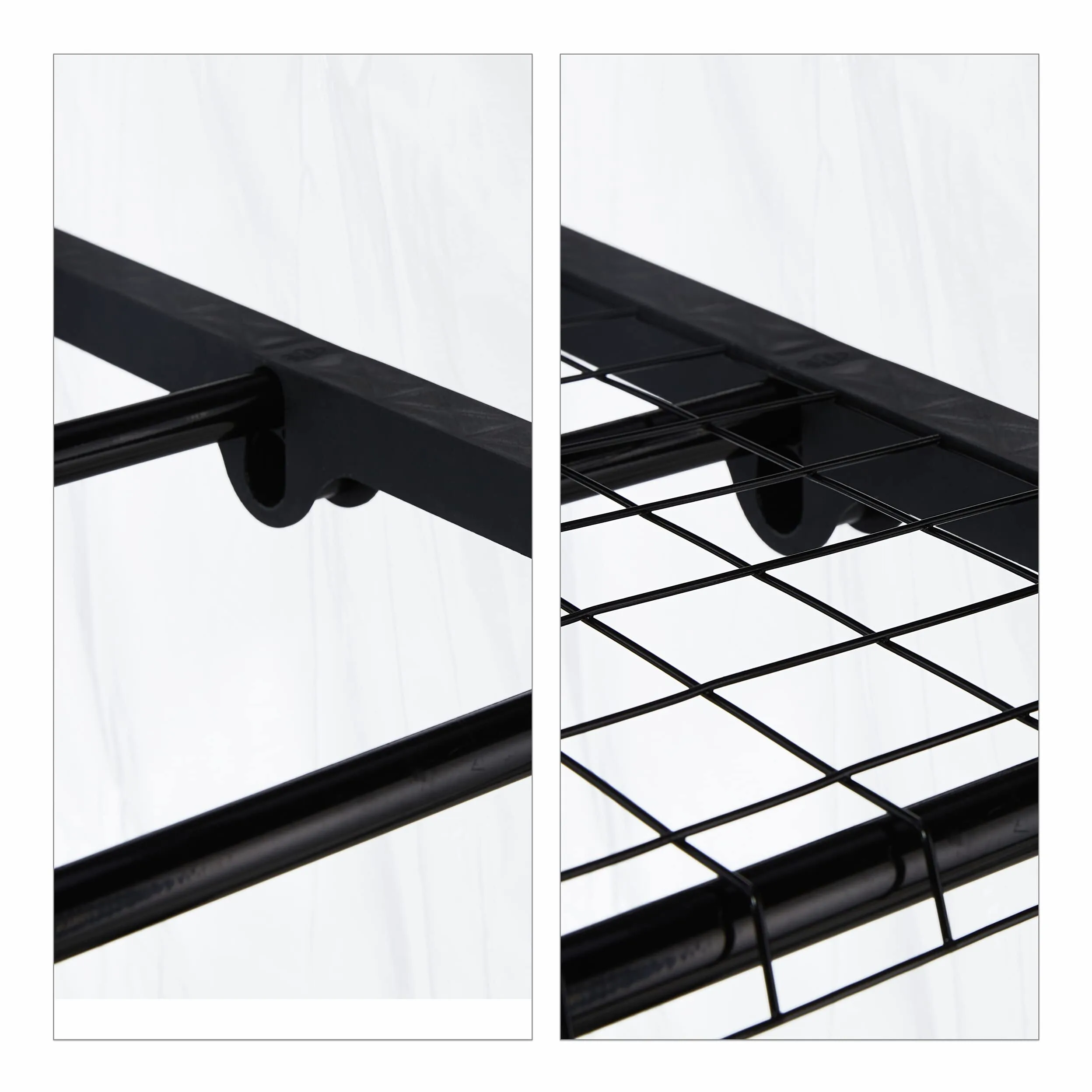 Relaxdays Serre de Balcon, 2 étagères, bâche en PVC, Acier, H x L x P : 94 x 67 x 49 cm, Transparent et Noir