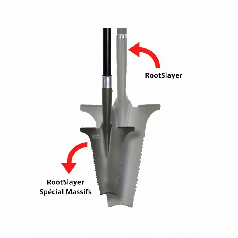 ROOTSLAYER - VENTEO - Pack Noir - Adulte spécial Massif à Main™ - Acier de Carbone - Manche 360°