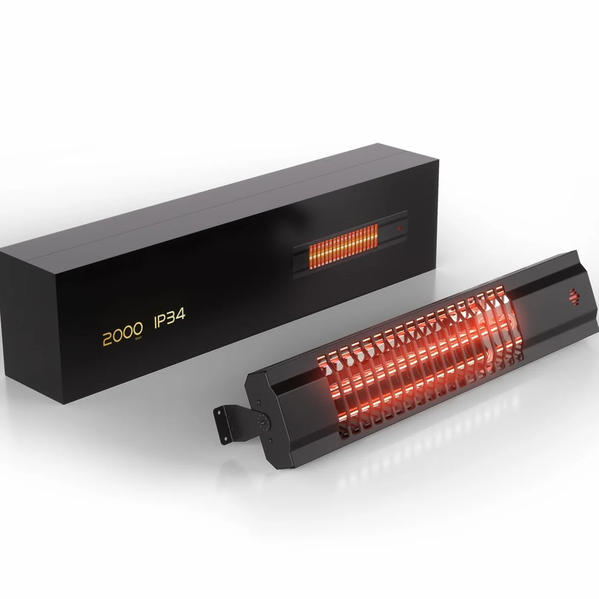 Chauffage infrarouge 2000 W étanche IP34 avec télécommande