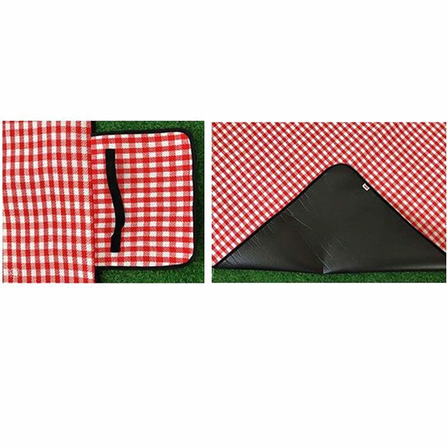 Couverture Pique Niques Imperméable, 150x200 cm Portable Tapis Pique Niques, Nappe Picnic Natte de Plage pour Jardin Camping Extérieur (Color : Green Grid)