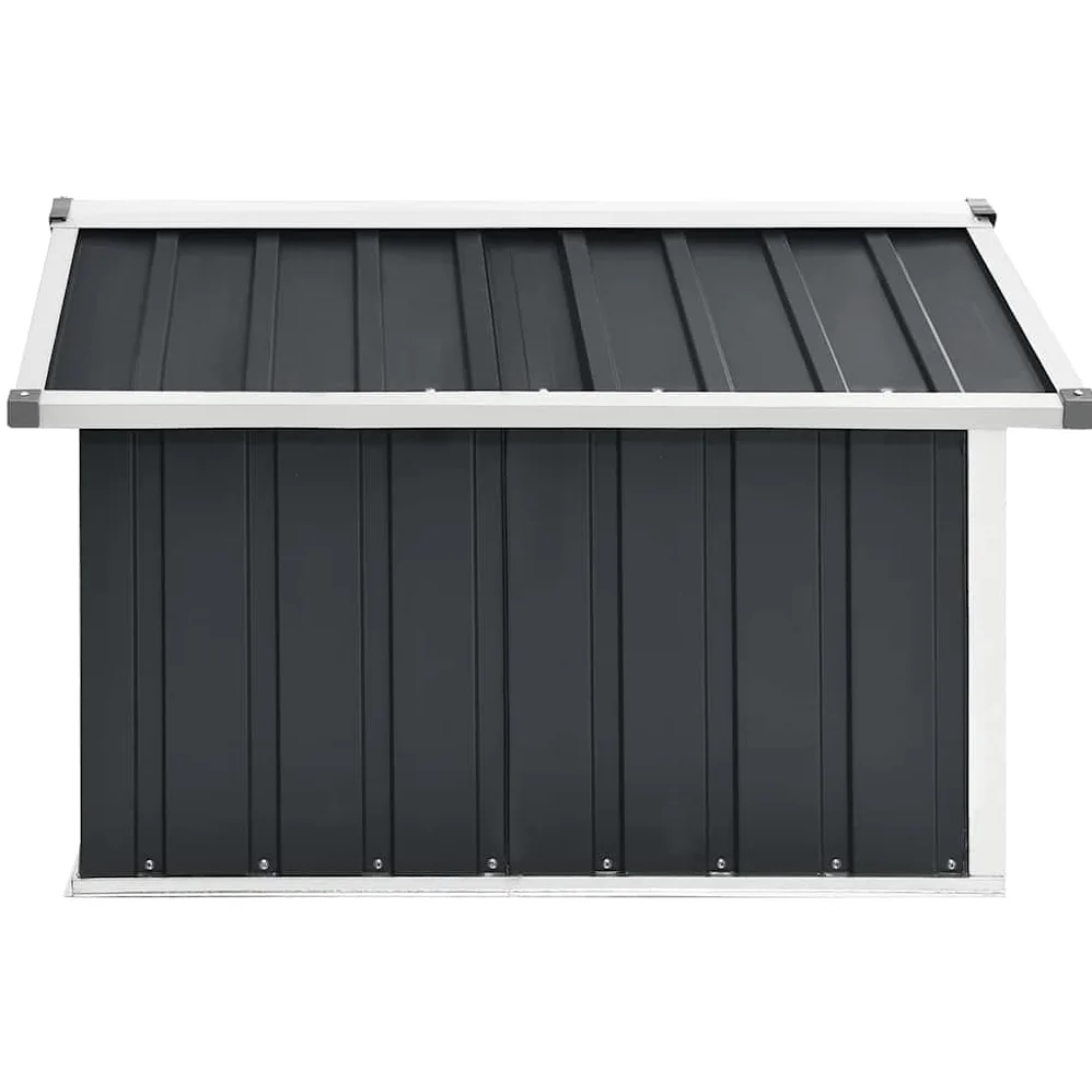 Garage pour tondeuse à gazon en acier galvanisé - 92 x 97 x 63 cm - Anthracite - Abri de jardin résistant aux intempéries pour robots à gazon et rangement d'outils en extérieur