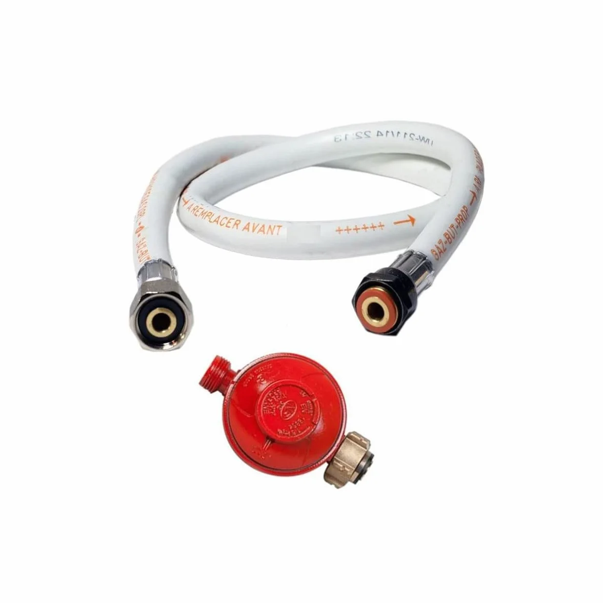 Rechaud à gaz en Fonte véritable 4 Pieds 2 Bruleurs + Détendeur Propane TRIGLAV 9800