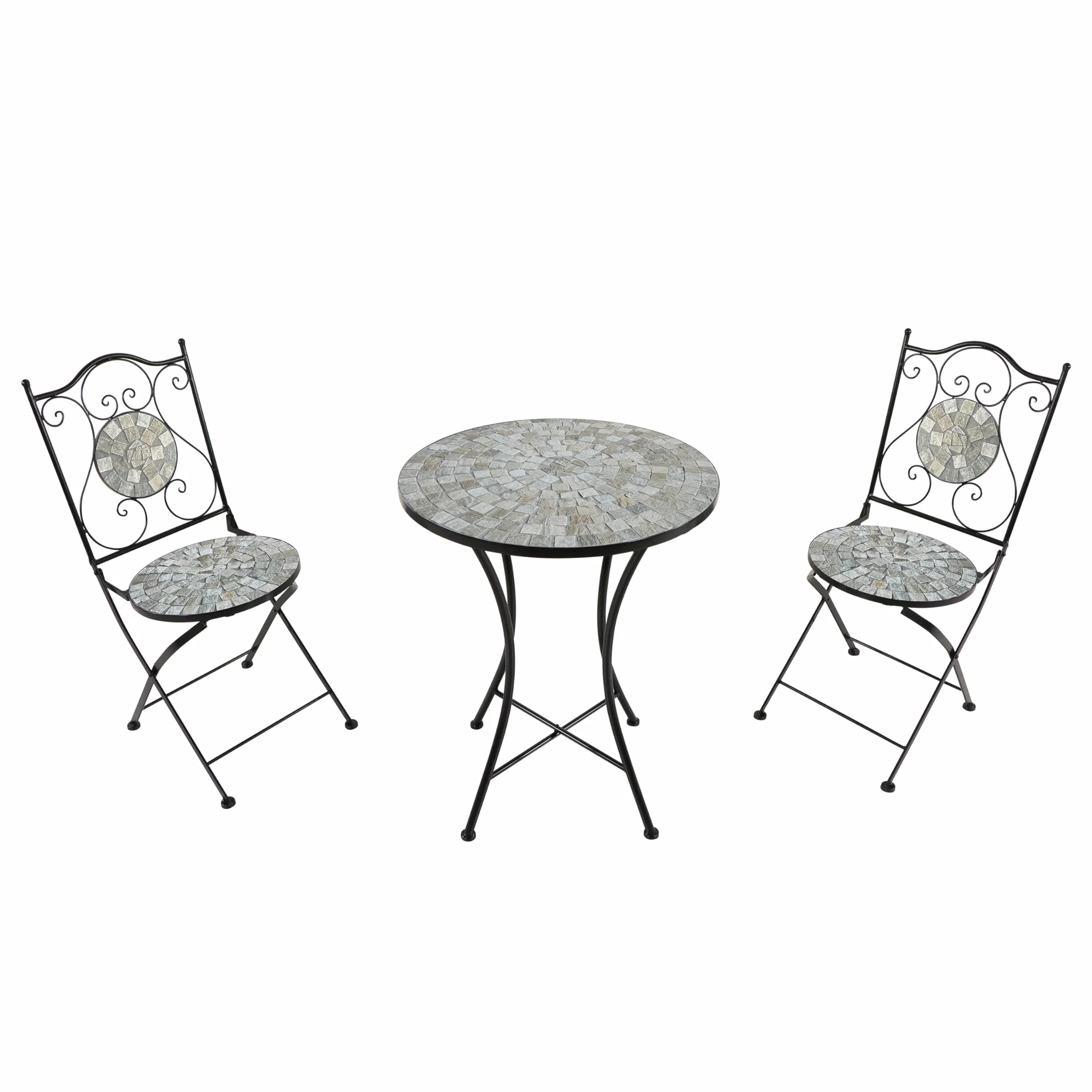 AXI Amélie Ensemble Bistro Extérieur Beige Sable Table et 2 Chaises Jardin