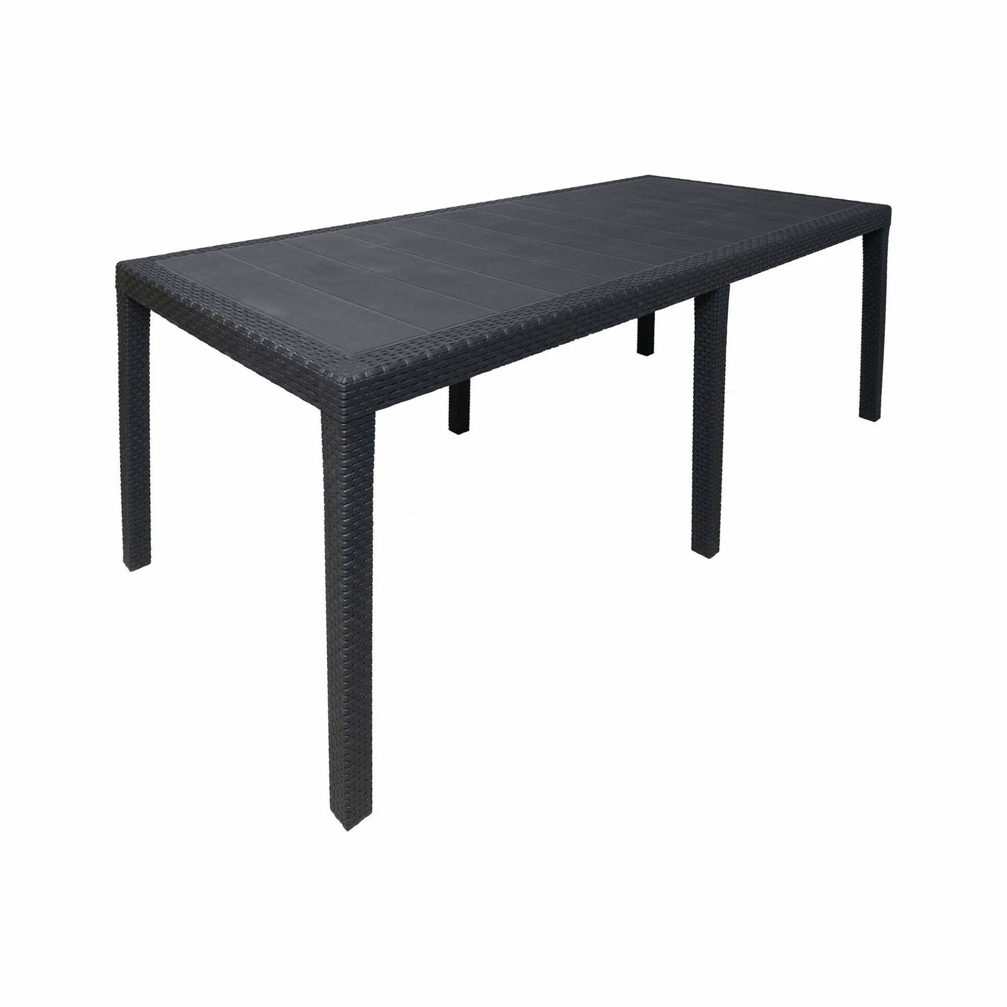 Dmora Table d'extérieur rectangulaire extensible 150-220 cm anthracite Made in Italy