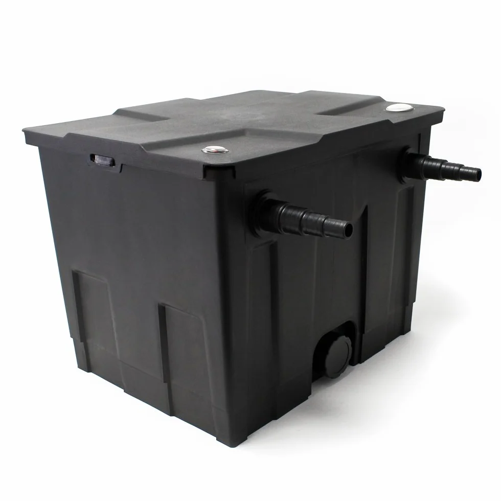 Wiltec Kit complet: CBF-350 Filtre de bassin jusqu'à 12000 L Biologique, NEO10000 SuperECO pompe de filtration 10000l/h 80W, CUV-218 lampe uv UVC Clarificateur avec 18W