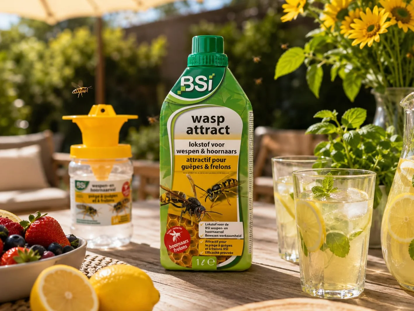 BSI Attractif Puissant Pour Piège À Guêpes Et Frelons Naturel 1L