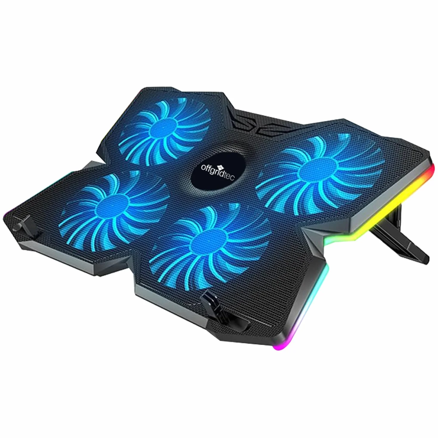 Offgridtec K25 Pro Support ventilé Ordinateur Portable 4 Ventilateurs Silencieux 1100 TR/Min 2 Ports USB Hauteur réglable