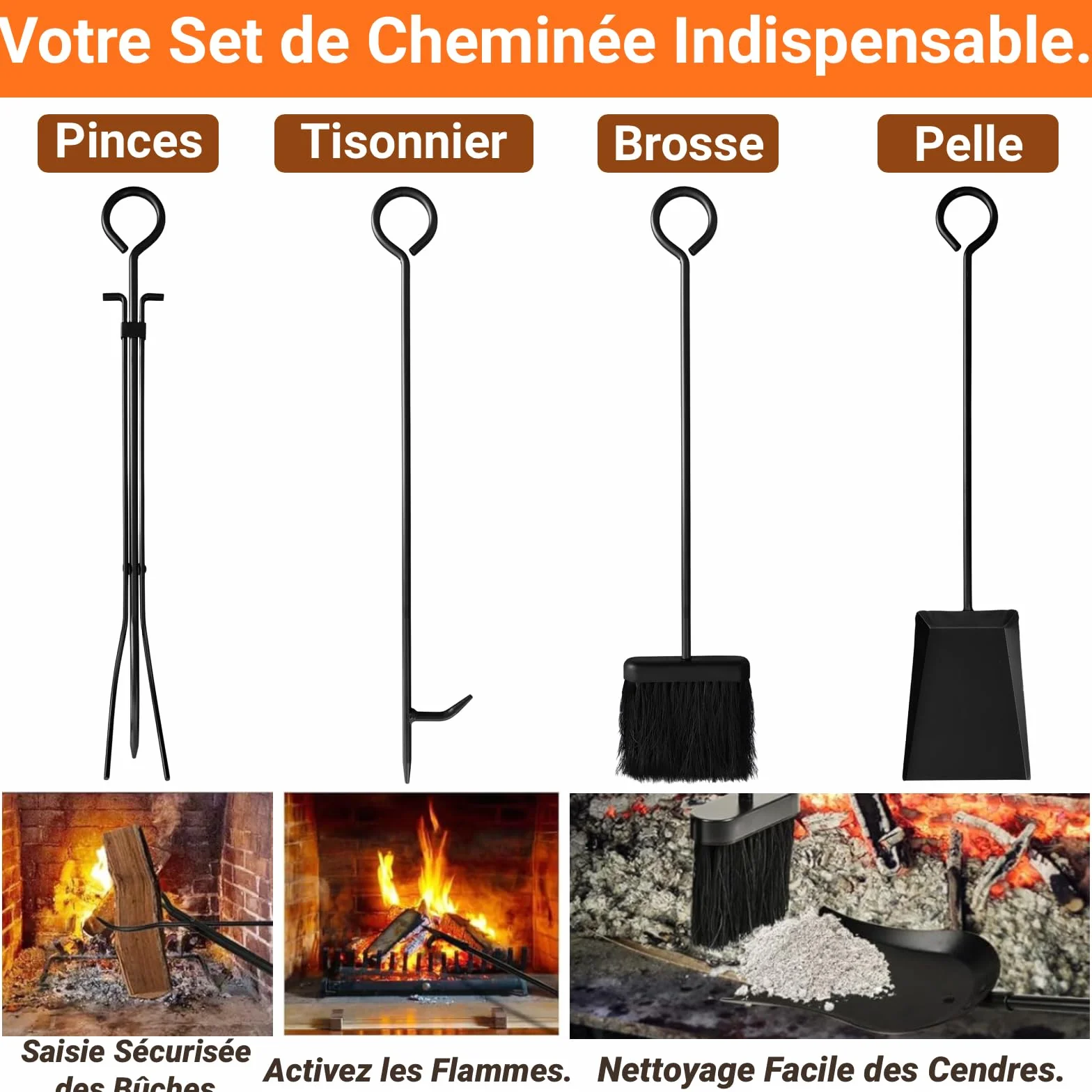 Amagabeli Porte Bûches de Cheminée 74 x 40 x 30cm Rack de Stockage