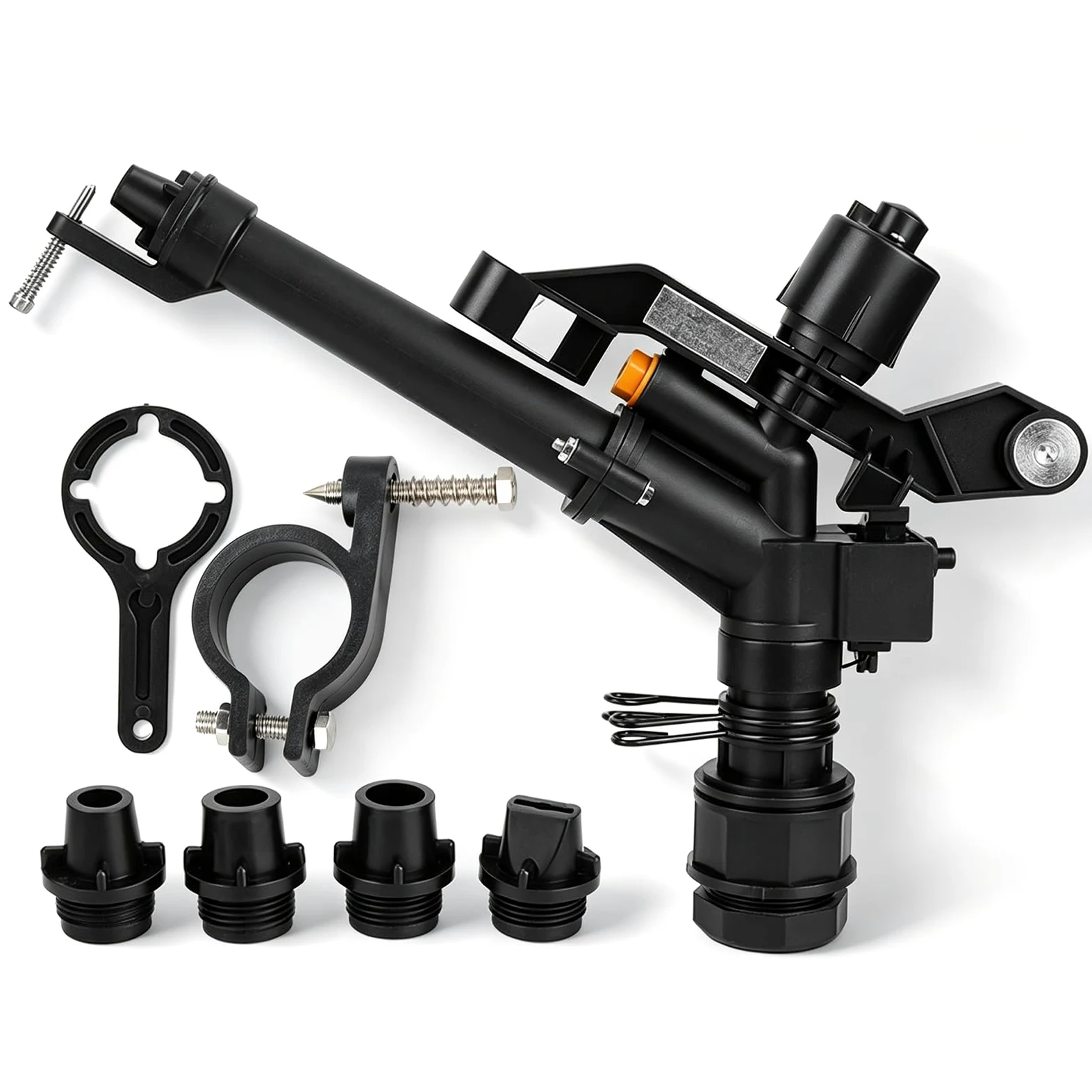 OUKENS Arroseur D'irrigation, Filetage Femelle DN25 De 1,5 Po à 1 Po Réglable à Bras Oscillant Rotatif à 360 Degrés, Arroseur D'irrigation Agricole