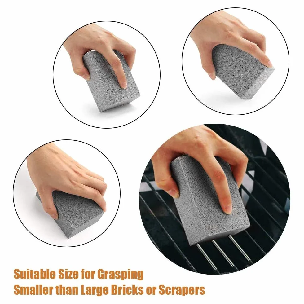 Grill Nettoyage Pierre crêpière Brique Barbecue Ponce Grattoir Brosse 4PCS
