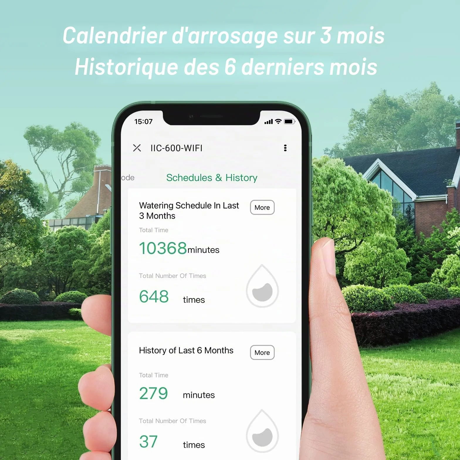 Inkbird Programmateur Arrosage WiFi 6 Voies, Minuterie Irrigation Intelligent Contrôleur Automatique Jardin APP