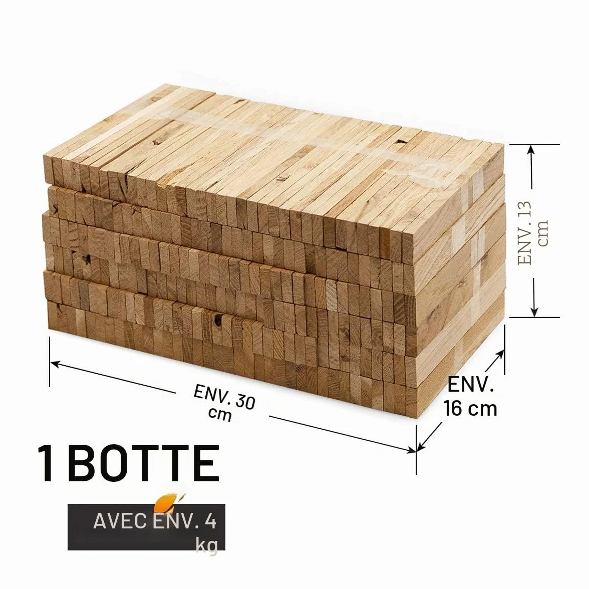 Aleko Bois de chauffage chêne bio allume-feu barbecue cheminée four 3,7 kg