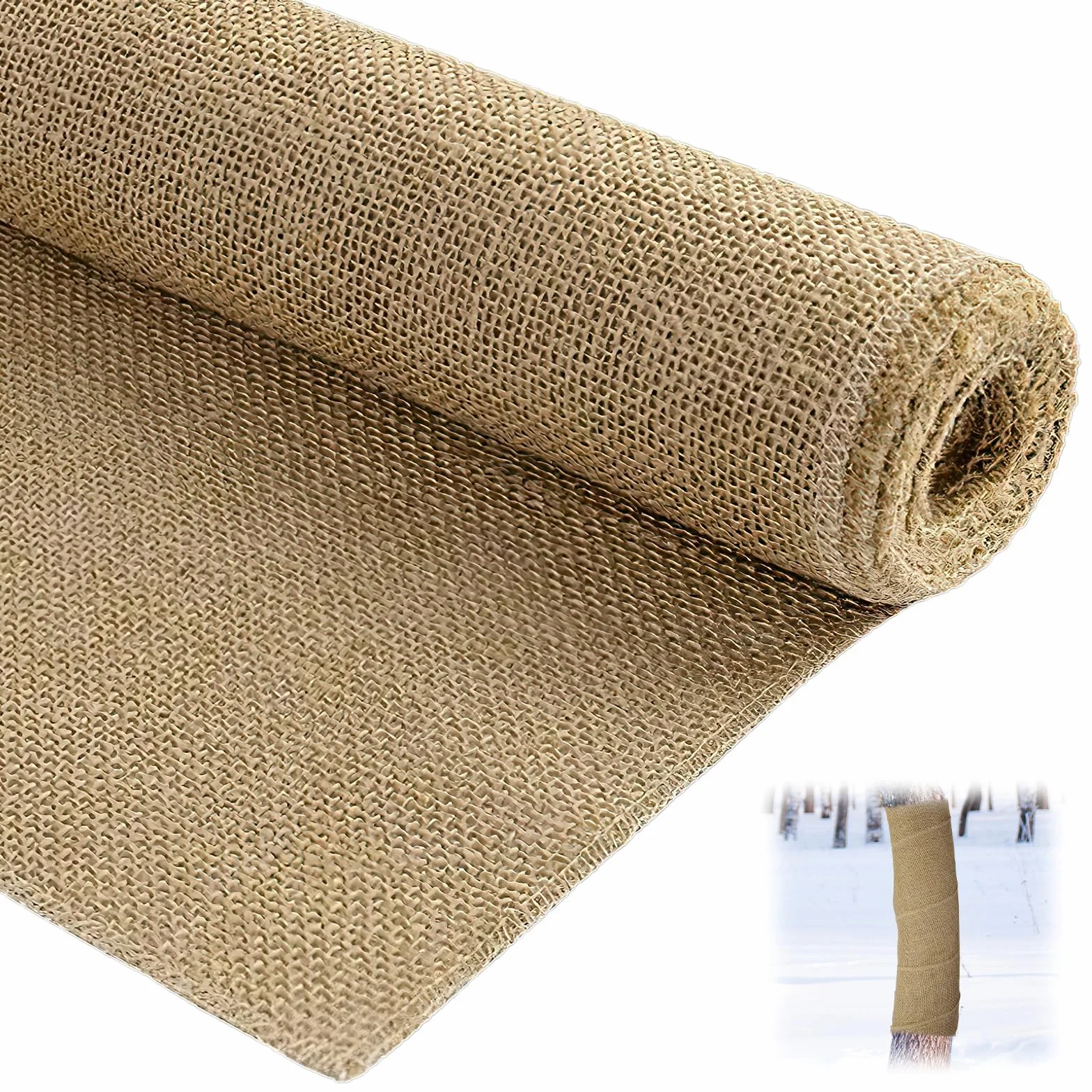 Storystore Protection tronc arbre toile jute 40 cm x 6 m rouleau extérieur