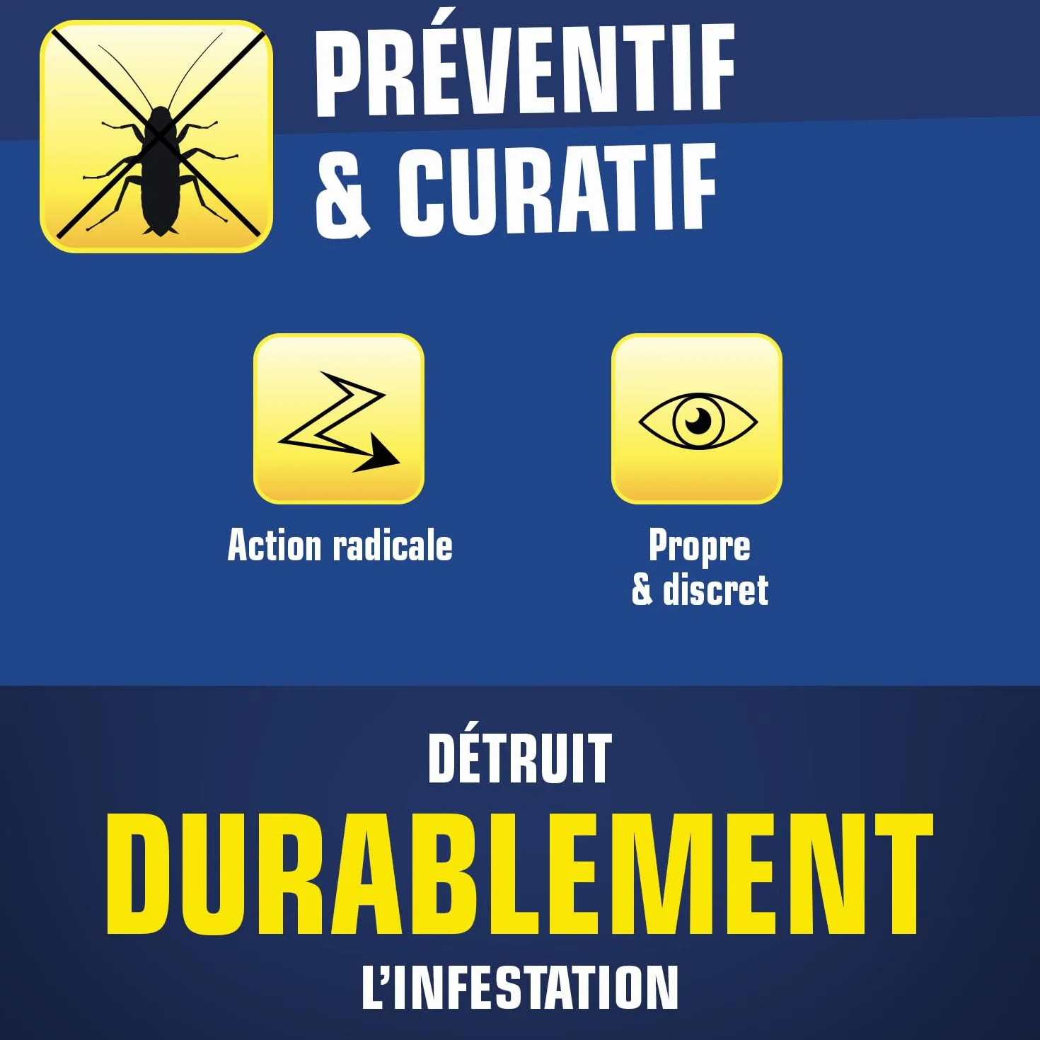 K.PRO Expert Boîtes à Appât Cafards et Blattes 4 pièces Action Radicale Propre Discret