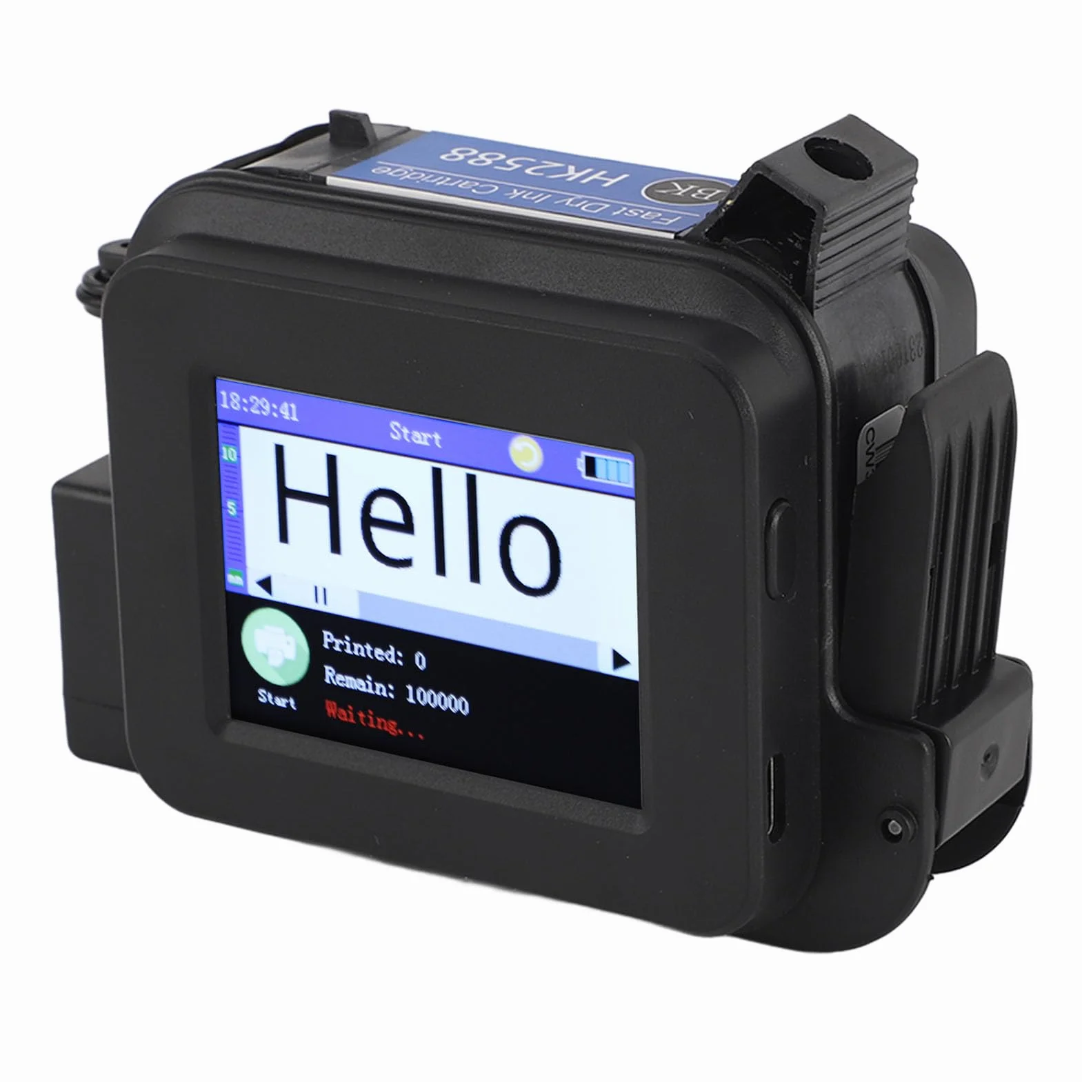 Fabater Imprimante à Jet d'encre Portative, Mini Imprimante Portable avec Cartouche à Séchage Rapide, Machine de Codage de Poche pour Date et Code-Barres