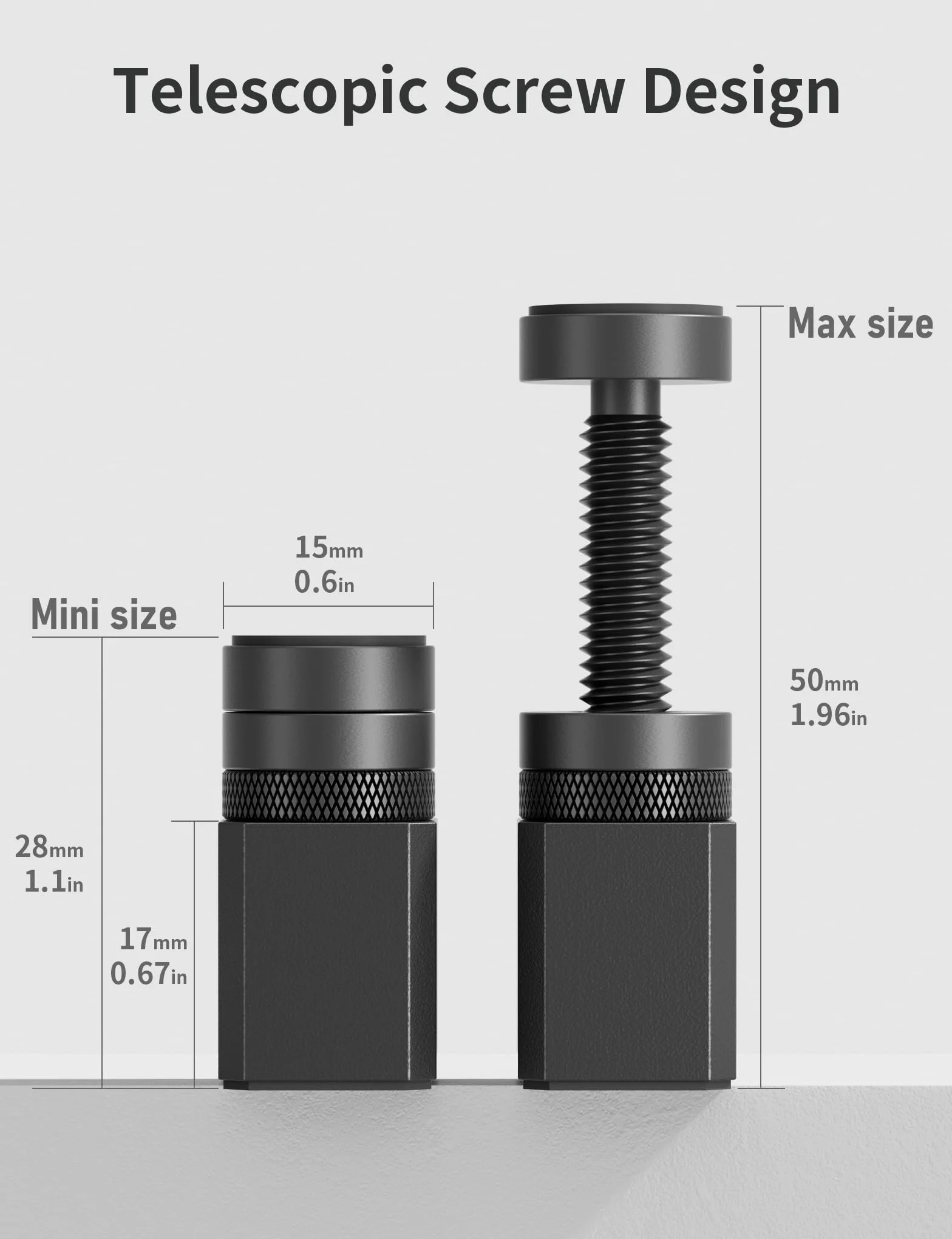 Support GPU Réglable Aluminium Aimanté Noir GH50K 28-50mm