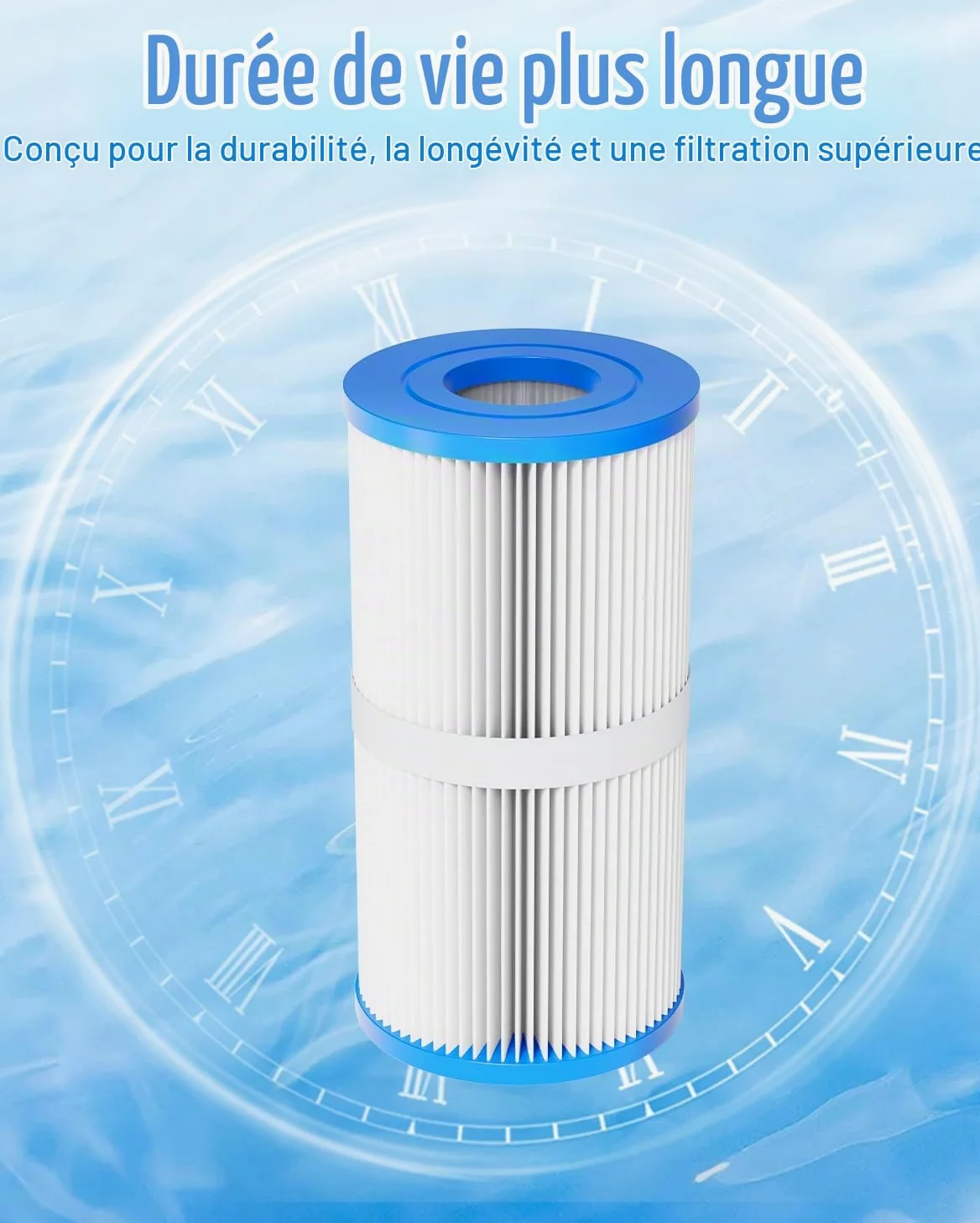 Spa Filtre Remplacement 3,25㎡ 12,7cm x 22,86cm pour PRB35-IN 2 Pack | Filtre de bain à remous compatible avec PRB35-IN C-4335 FC-2385 200202 409-219 03FIL1300 17-2482 25393 303557 8173501 R173431